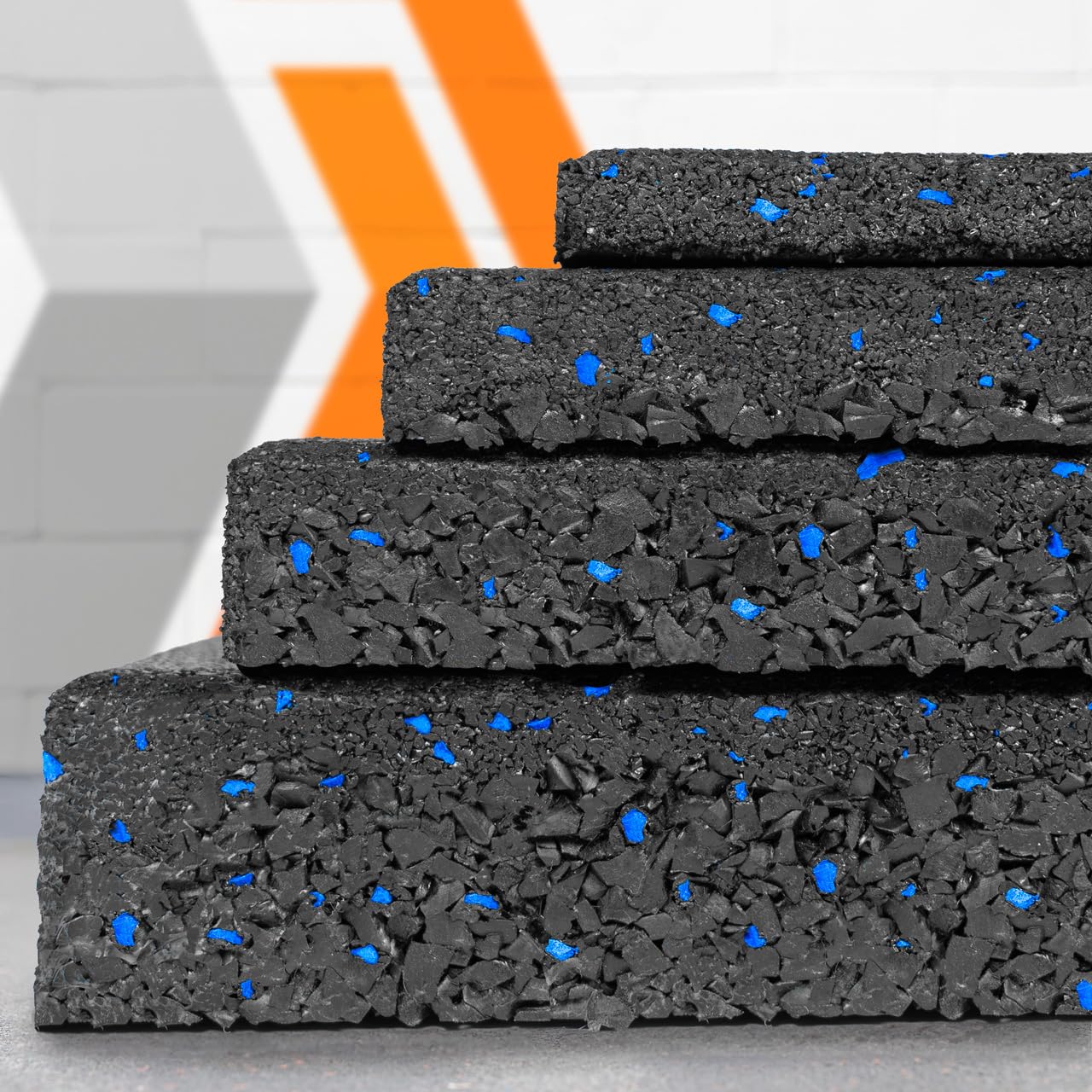 METIS Non-Slip Exercise Equipment Mats Rubber Gym Tiles for Superior Floor Protection Available in Blue Black or Grey