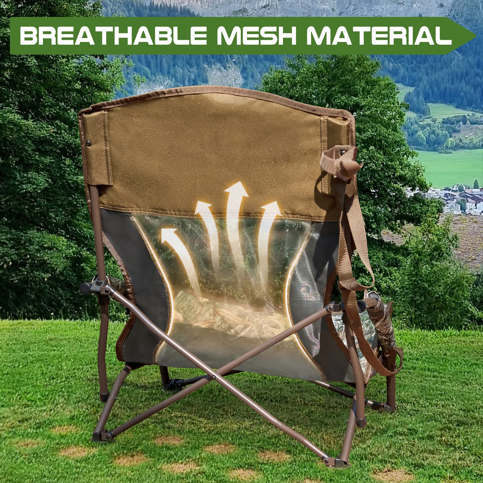 TR Low Camping Chair,Low Lawn Chairs for Concerts Lightweight Heavy