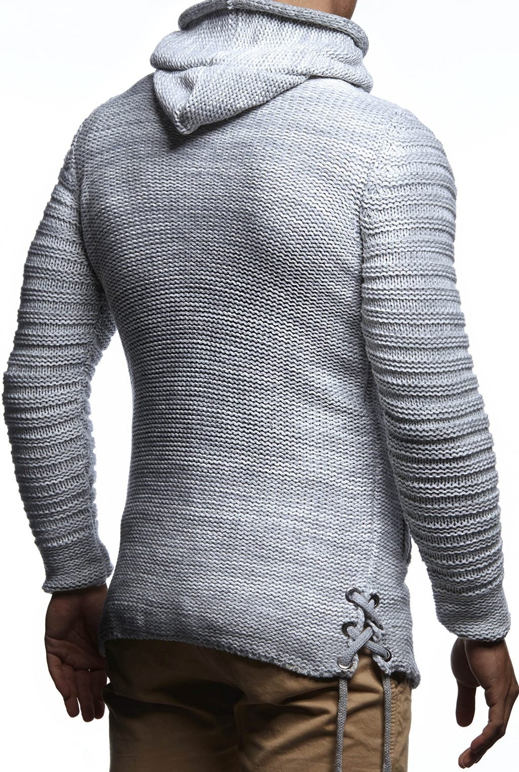 Leif Nelson Herren Grobstrick Kapuzenjacke – Stylische Strickjacke mit Reißverschluss, Warm und Bequem für Herbst & Winter - Strick Hoodie für Männer