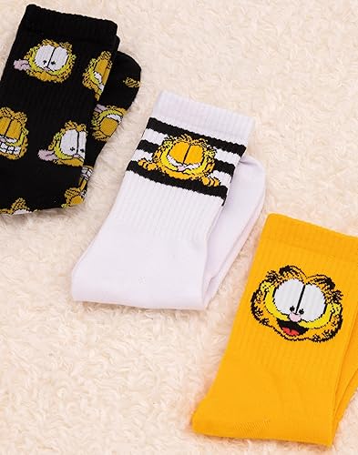 Miniatura 2 de Garfield Paquete de 3 calcetines unisex para adultos, película de gatos, calzado multicolor