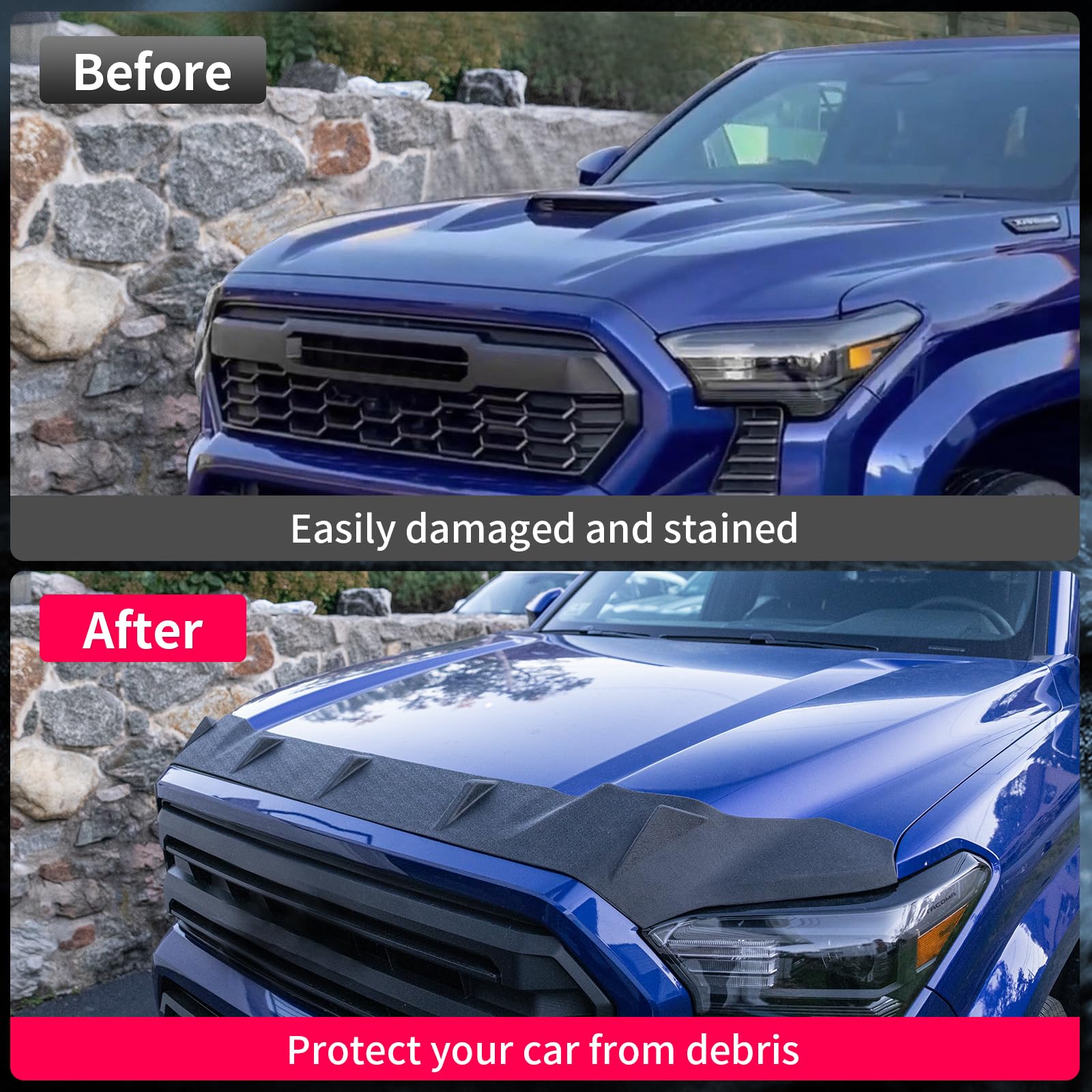 Condition photo showing New/Like New for tpe hood protector compatible with 2024 2025 2026 toyota tacoma 2025 2026 toyota 4runner hood shield hood deflector hood guard for tacoma accessories