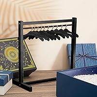 Vista 6 de Civaner Perchero de ropa de muñeca con colgador de madera para ropa de muñeca de 18 pulgadas, mini perchas para armario, accesorios de muebles