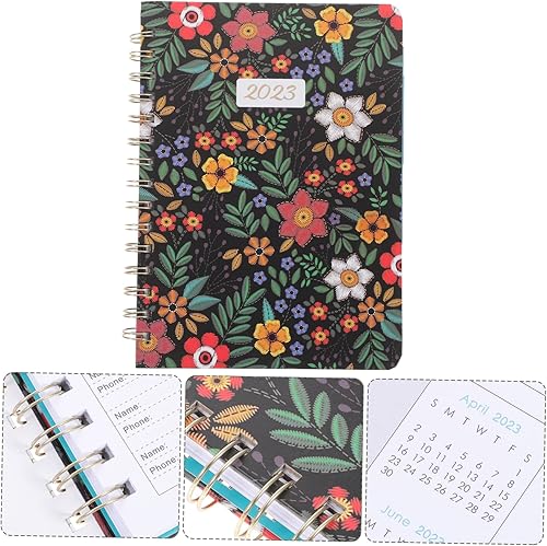 Miniatura 8 de Kisangel 4pcs 2023 Daily Spiral Journal with Schedule Office Planners School Organizer Twin-wire Weekly To Planning List Monthly Notepad Notebook