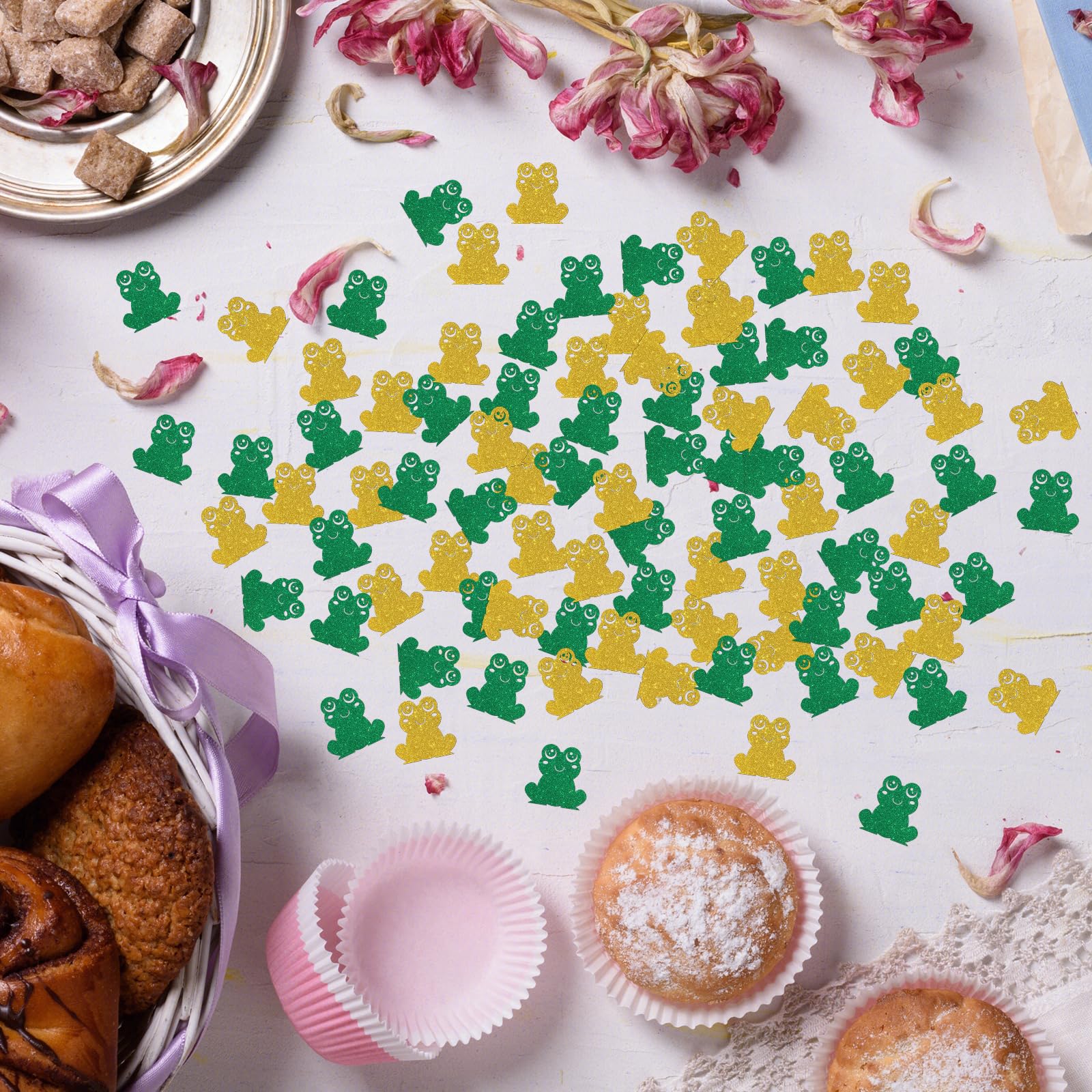 Frog Confetti Glitter, Baby Shower Paper Table Decor, Reptile