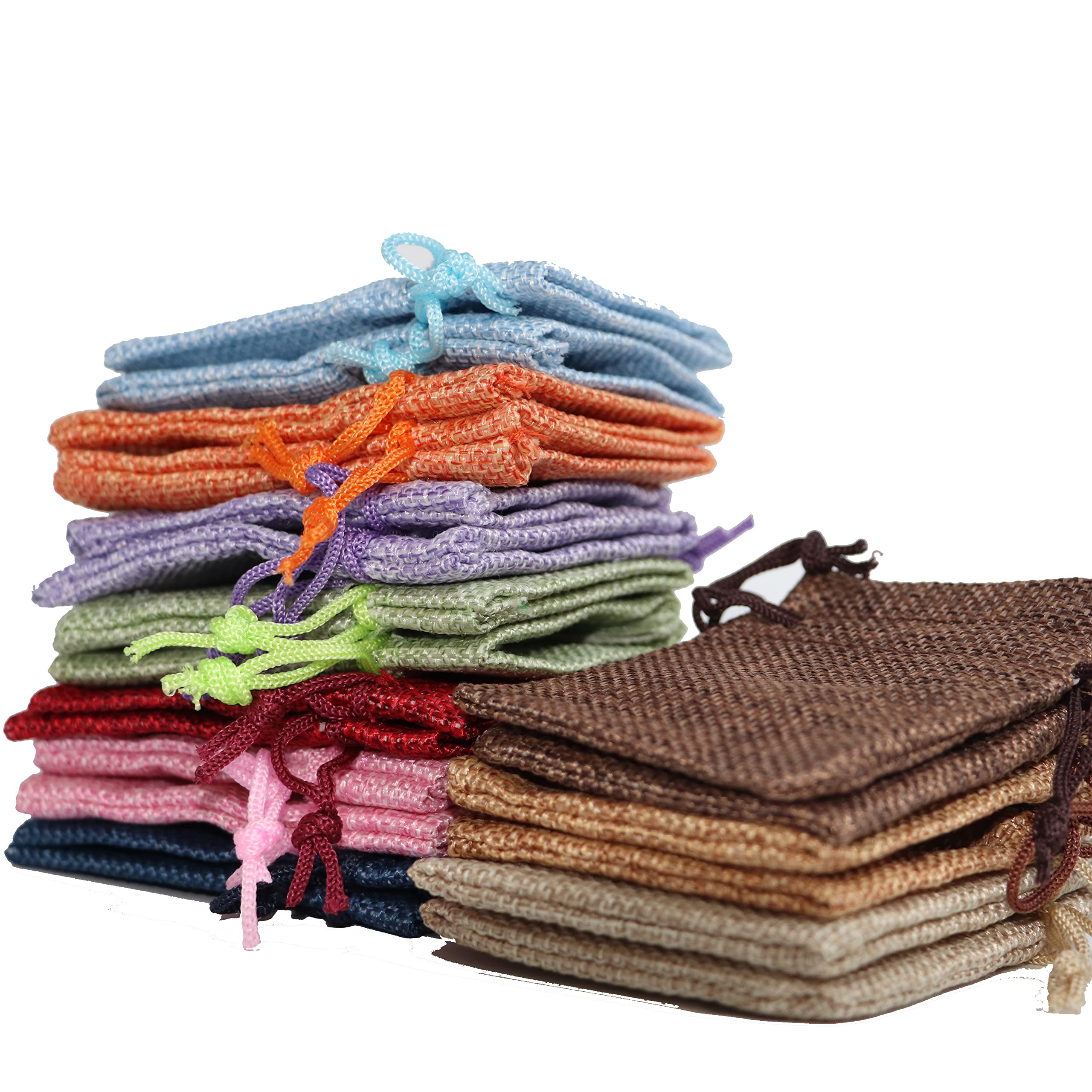 20 Pièces Sac En Jute, Petits Sac Toile De Jute Coton Avec