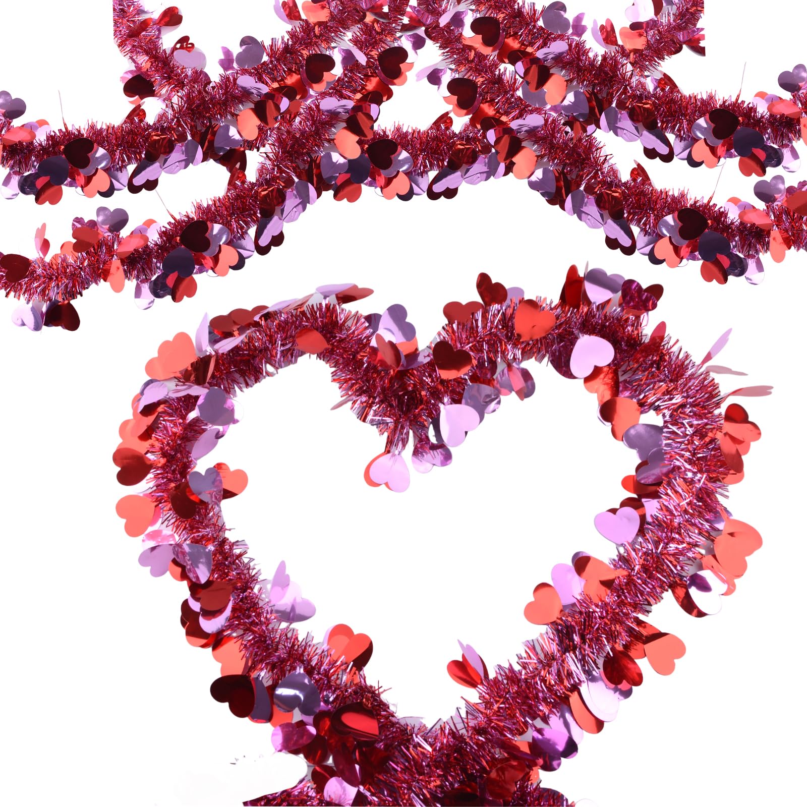 Guirnalda de oropel de San Valentín para decoración de cenas románticas y fiestas