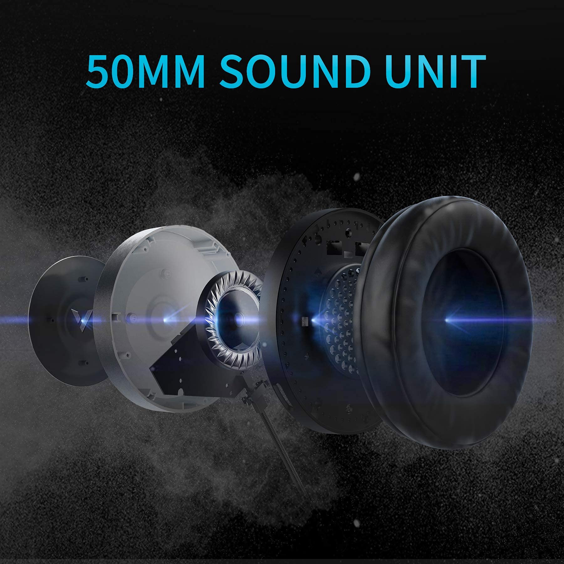 Rapoo VPRO VH530 Gaming Headset 7.1 Surround Sound Over Ear geräuschunterdrückendes Mikrofon LED Multi-Color Beleuchtungssystem schwarz, groß