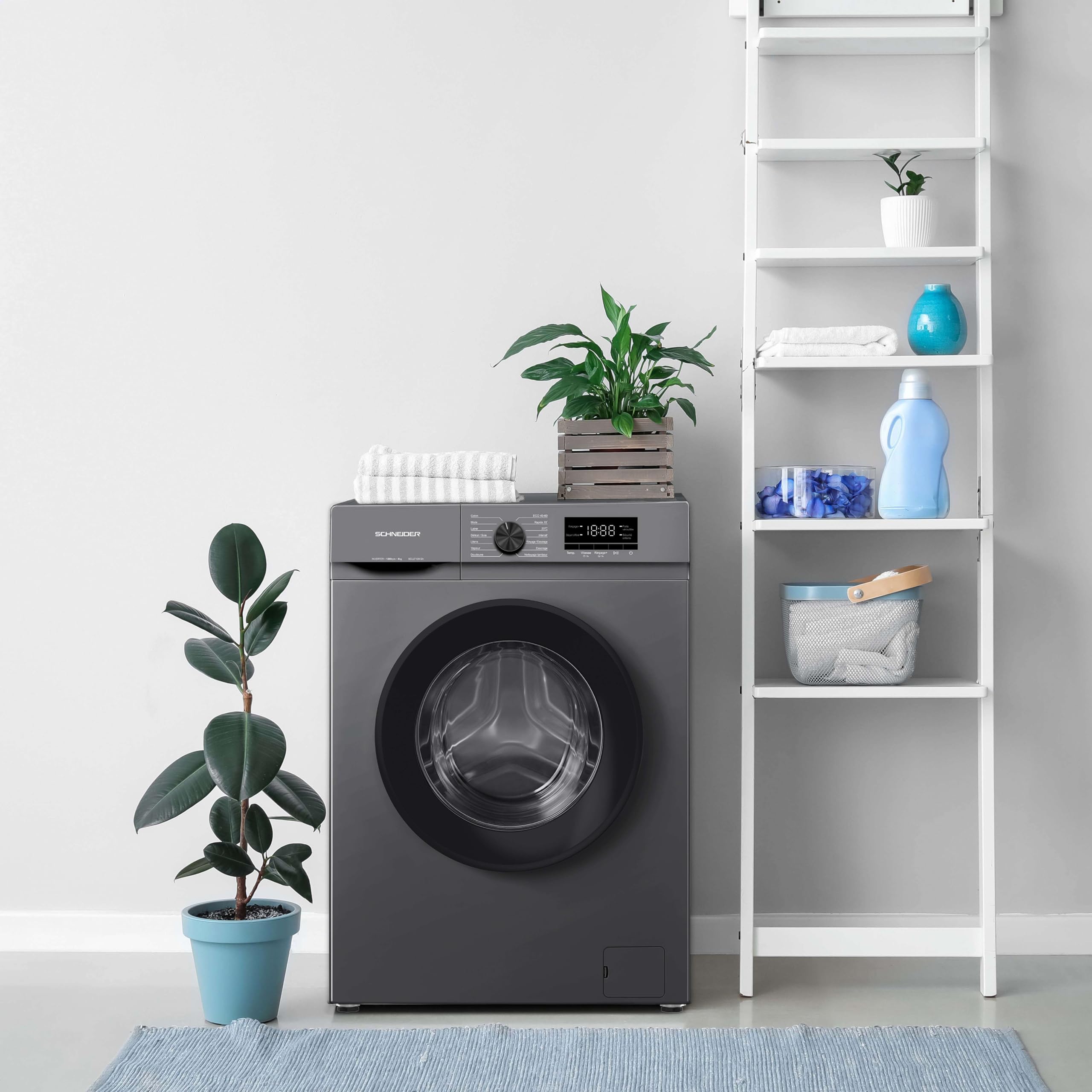 Schneider SCLLF128-SA - Lave linge frontal 8kg Silver