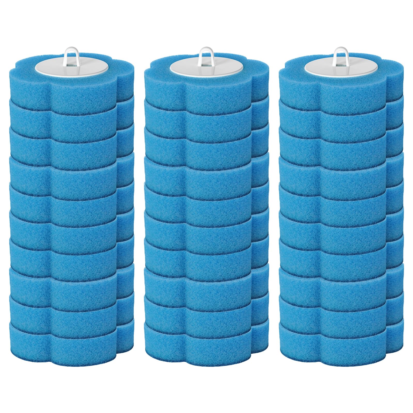 DOETYD 30 Pcs replacement heads for toilet wand, hygienic disposable toilet brush refills, easy to attach and remove, convenient toilet brush disposable refill set for home and bathroom cleaning
