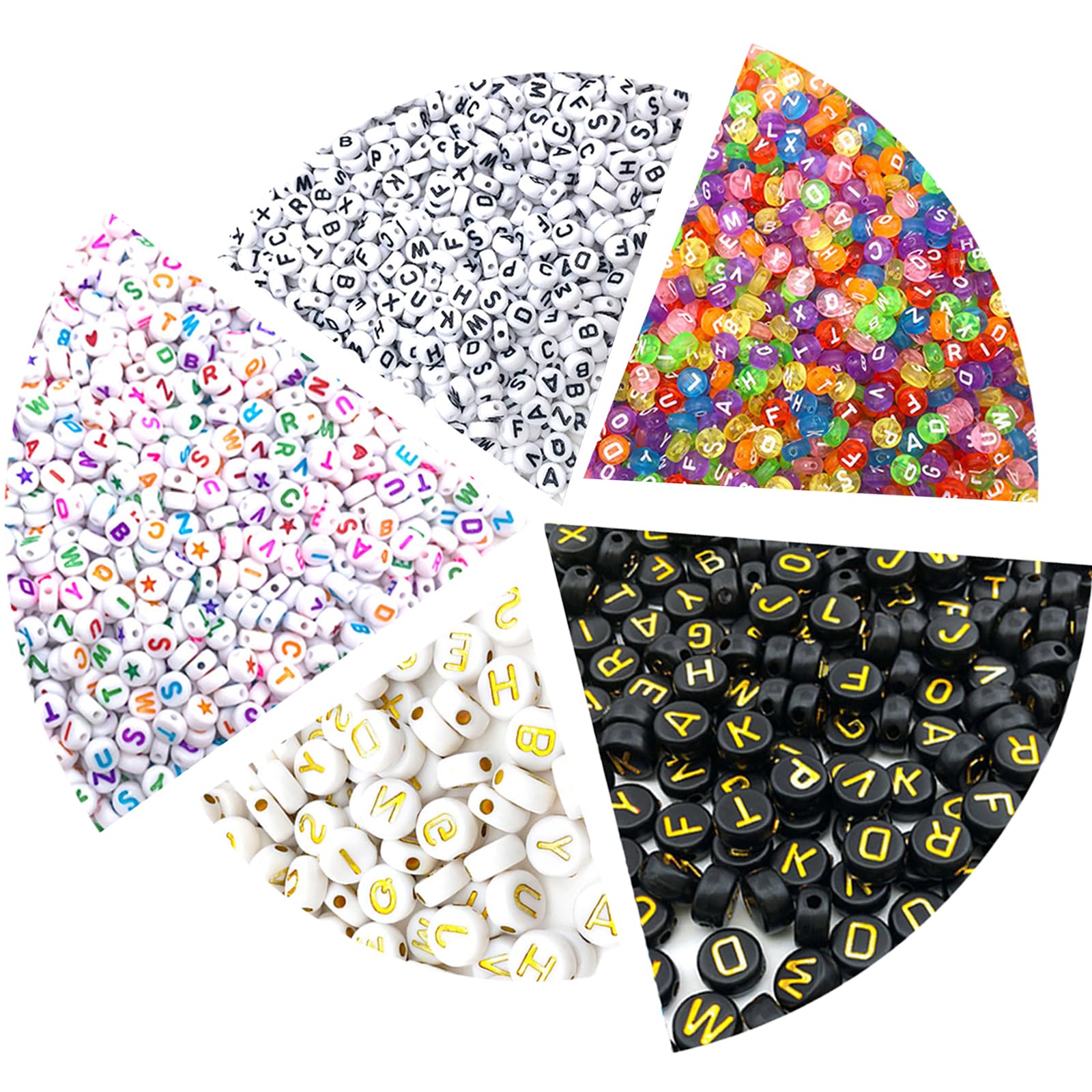 VINGVO Perles De Lettres De L'alphabet 500pcs En Plastique Mixte Cube Lettre Perles Alphabet