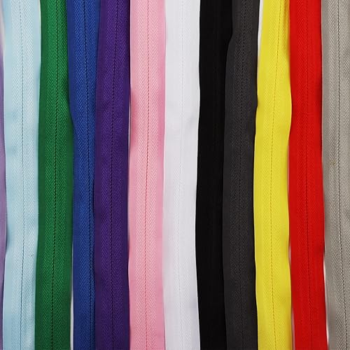 Miniatura 4 de DOITEM - 15 cremalleras invisibles de nailon multicolor para coser y manualidades, 15 colores