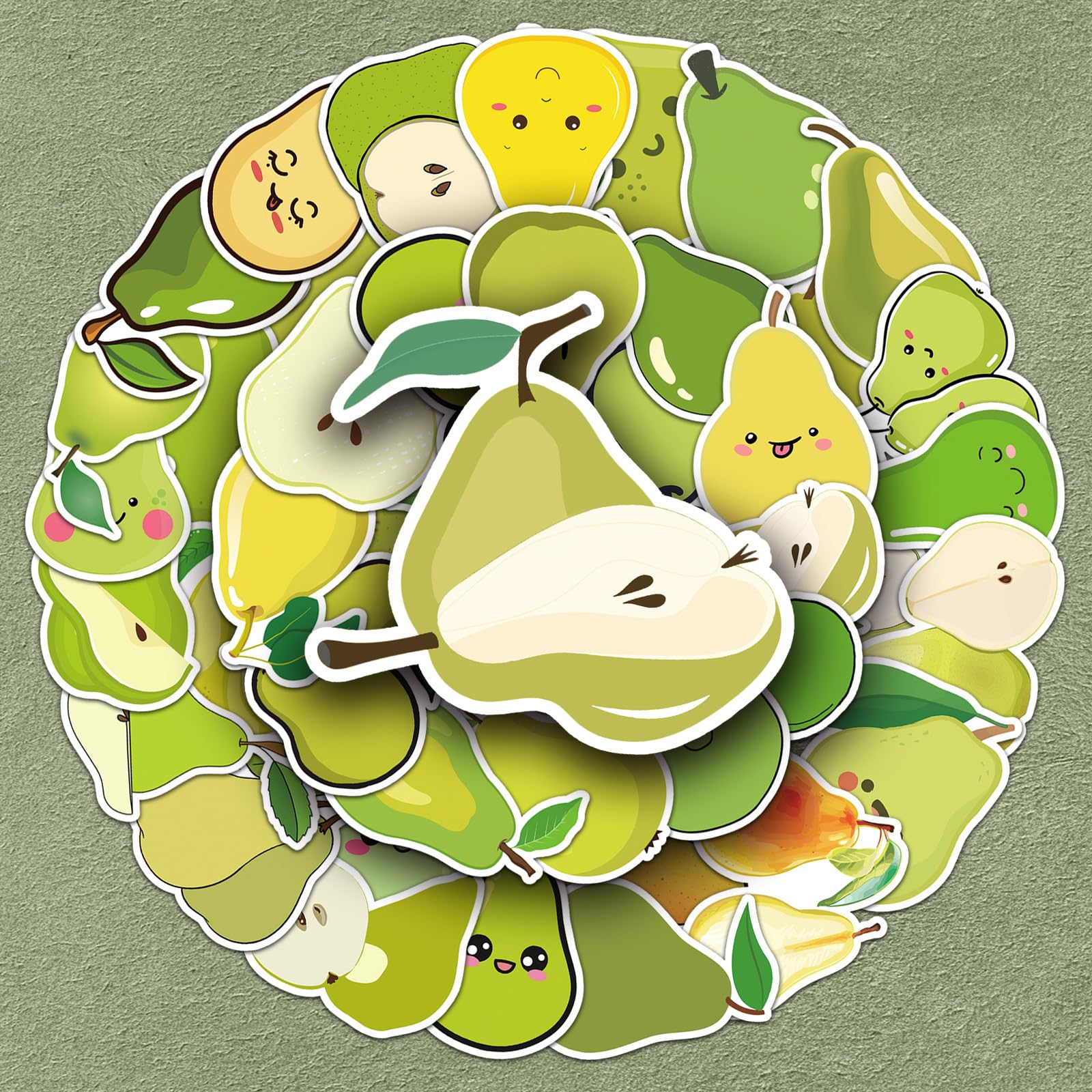 Fruit Sticker Pack, 50 Pieces