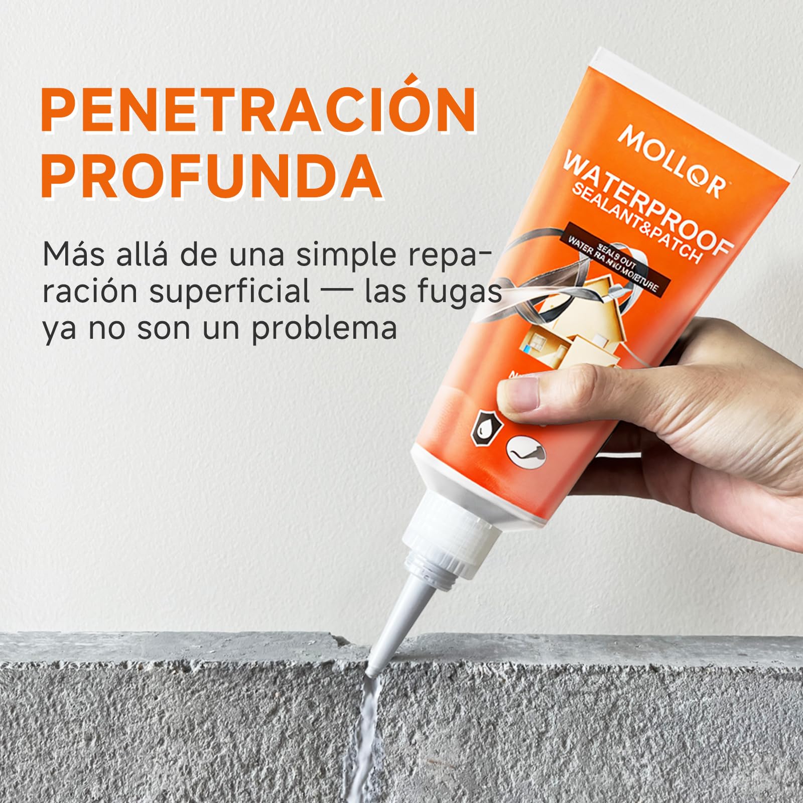 Relleno de grietas de hormigón, relleno de grietas de cemento para cargas pesadas, sellador de hormigón autonivelante para calzada, acera, terraza, adhesivo sellador impermeable para exteriores, gris