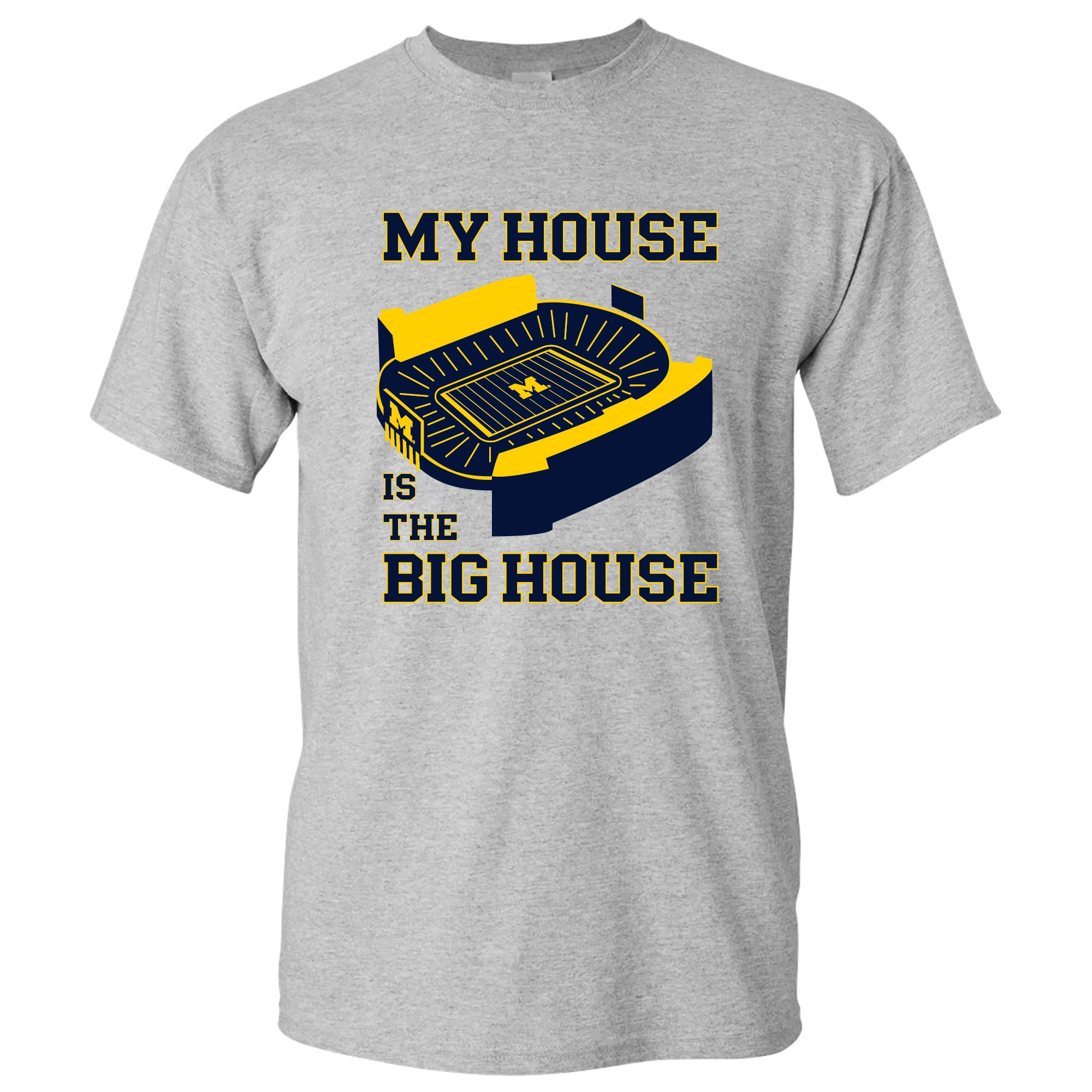 UGP Campus Apparel Michigan Wolverines My House is The Big House T-Shirt - X-Large - Sport Grey