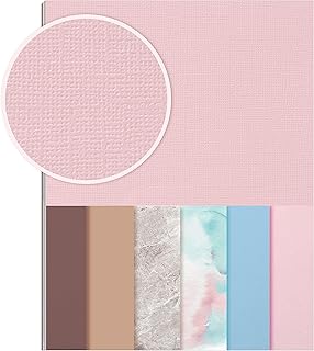 Sponsored Ad - Desecraft 250gsm Textured Cardstock Paper, Double Sided Solid Scrapbook Paper, 8.5 x 11 inch - 50 Sheets…