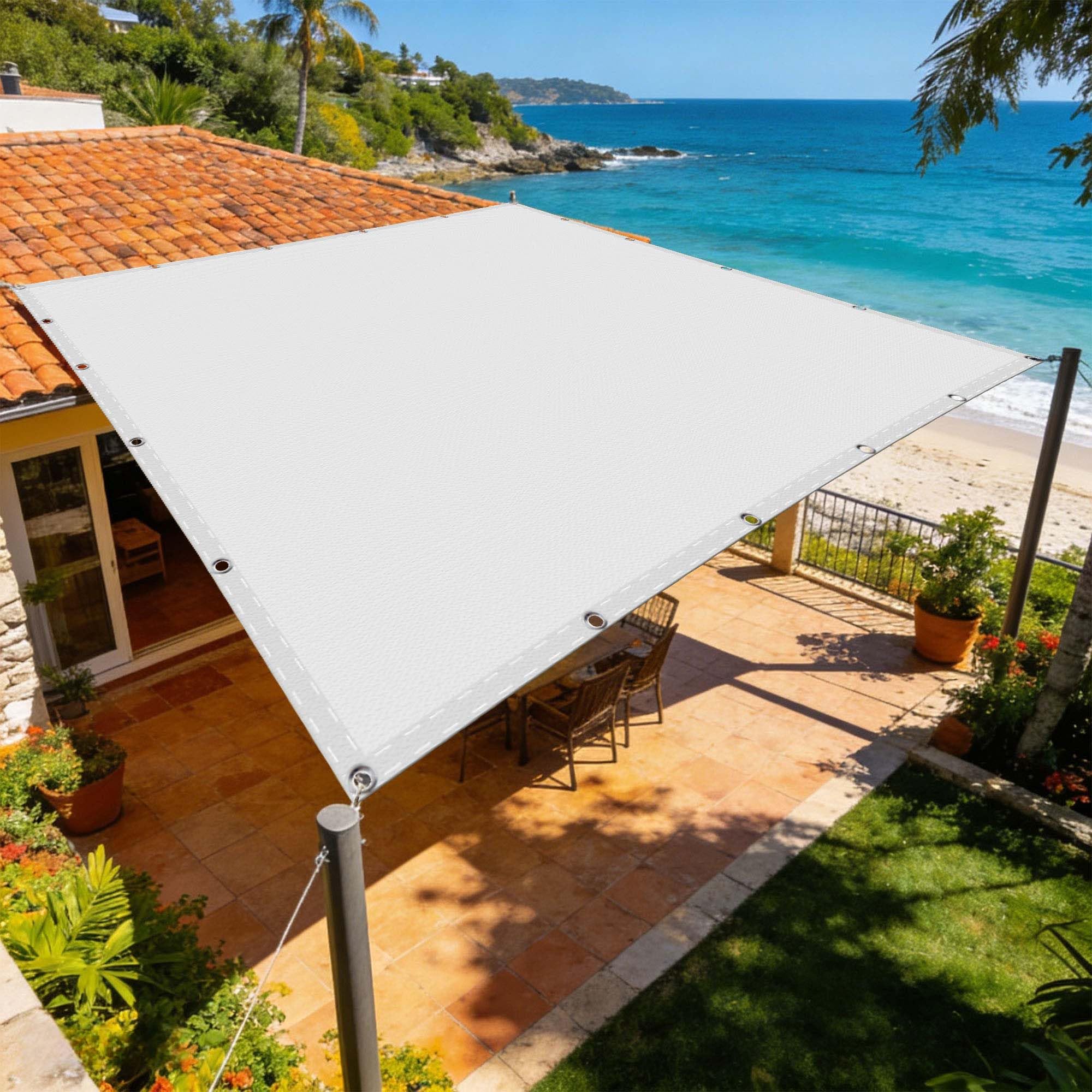 Voiles d'ombrage blanc 150x280 cm bache ombrages exterieur