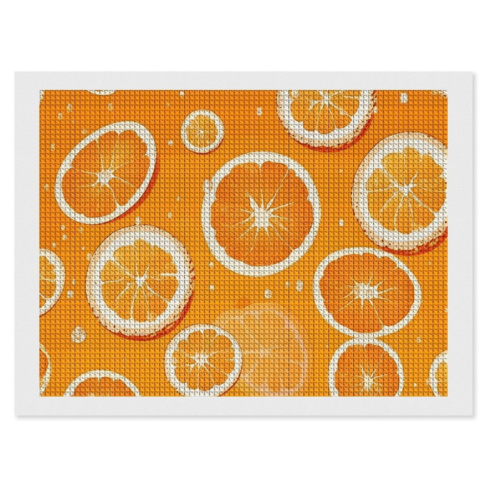 NONHAI Diamond Painting Kits for Adults - DIY Diamond Art Kits for Beginners - Full 5D Paint Drill Diamond Dots Paintings- Orange Slices Diamonds Pictures Gem Art and Craft Wall Decor 12"x16"