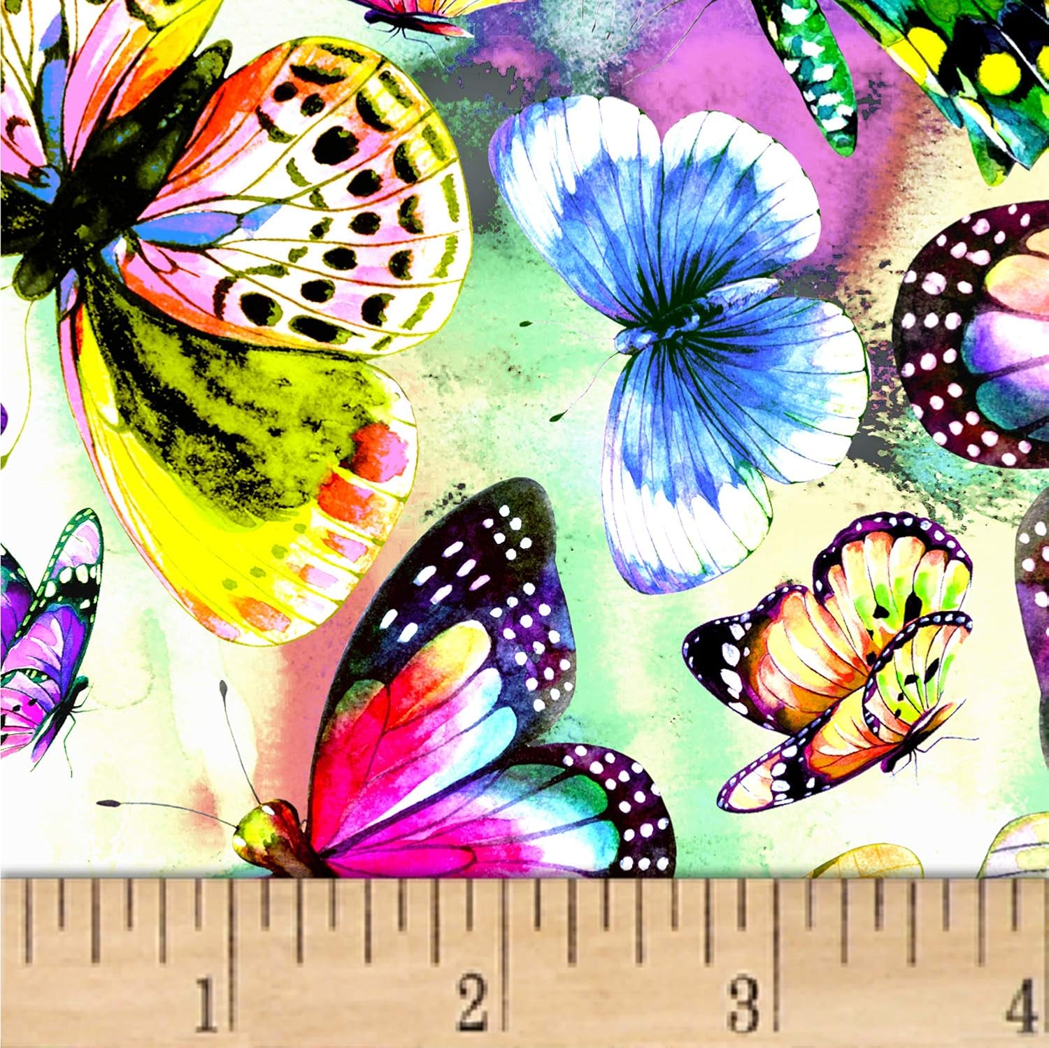 Oasis Fabrics Fantasy Butterflies Digital Fabric, Multicolor, Fabric By The Yard