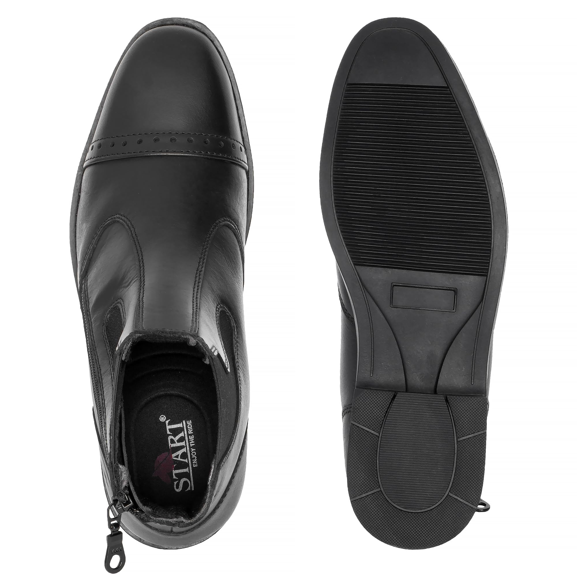 START Reitstiefelette Basic aus Echtleder - Chelsea-Style Reitstiefel Damen, elastische Einsätze