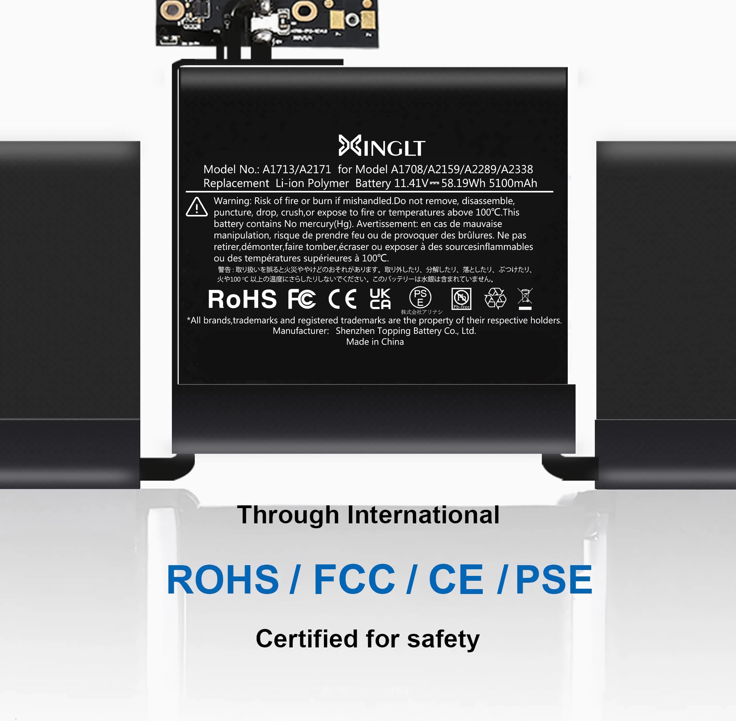 New Battery MacBook Pro 13インチ　A1708 XINGLT A1708 Battery Replacement Laptop for 13 Inch MacBook Pro