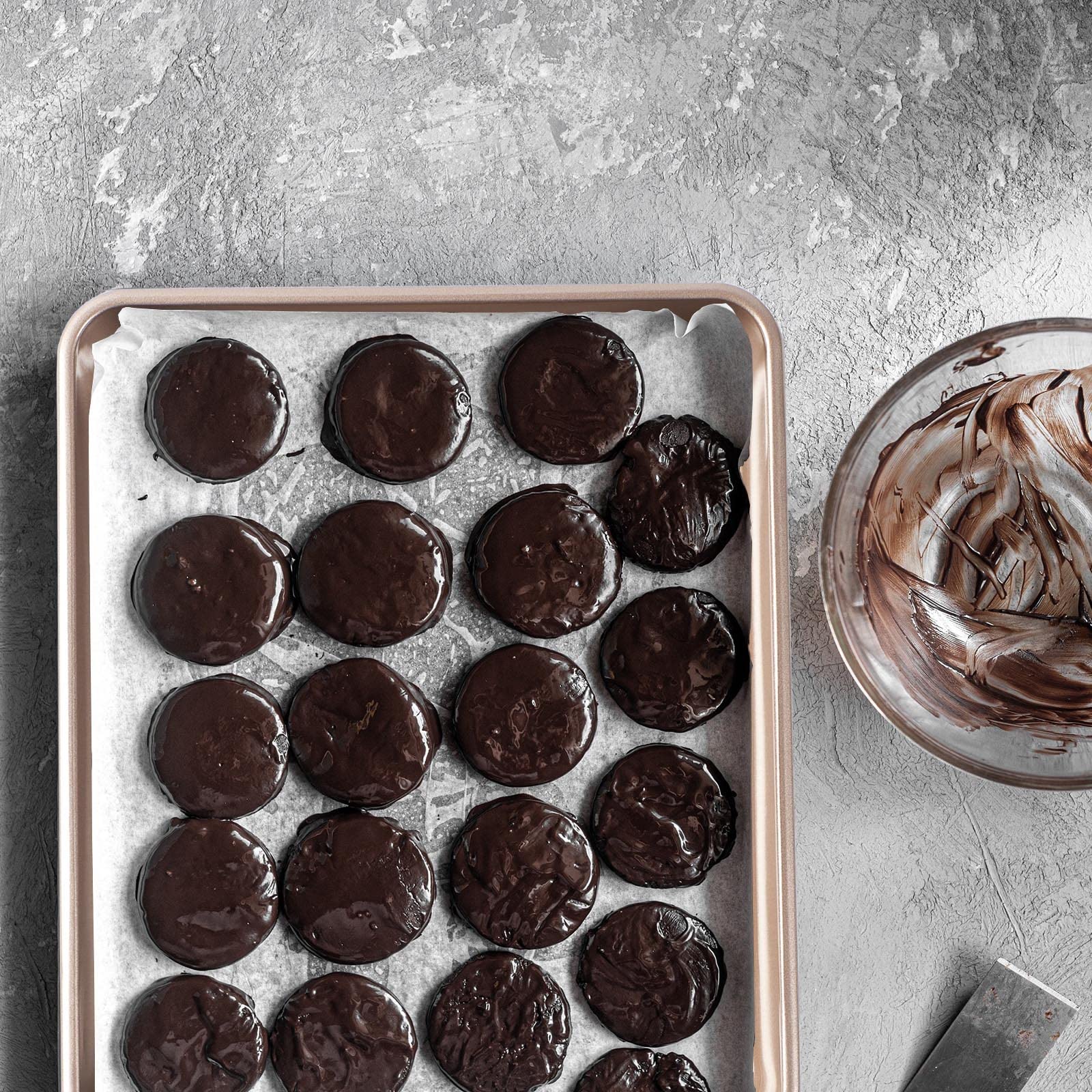 Antihaft-Bräter Tief Backform Set Große Kuchenform Sets für Ofen 3-teilig Brownie Pfanne (Gold)