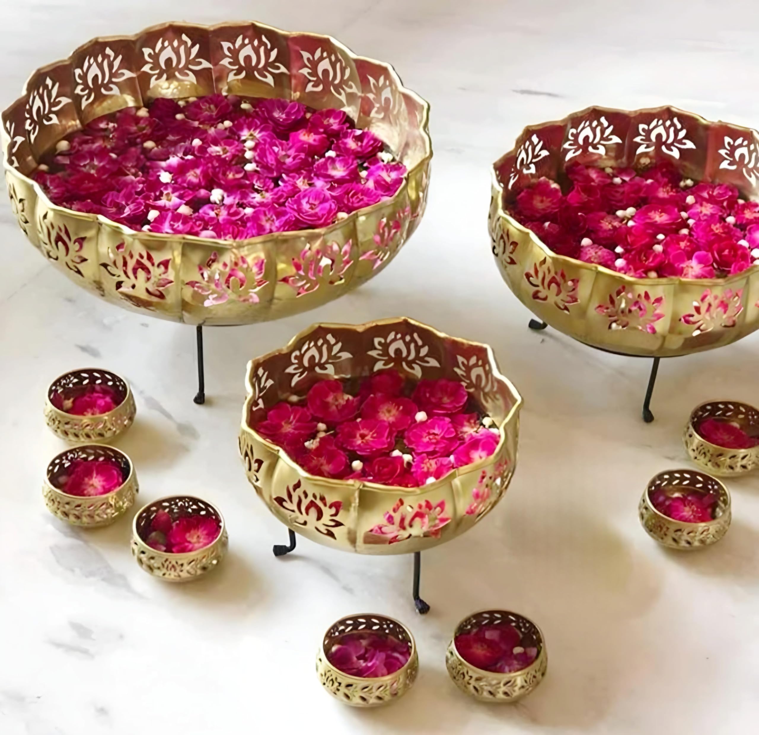 Next In Crafts Lotus Urli With Stand And 7 Votive Candle For Home And Office Decoration Pot For Floating Flower And Candles Pot Pourri Bowl Showpiece Festive Decor Bowl [ Pack Of 13 ], Gold (B0CH86MTS3) Amazon Price History, Amazon Price Tracker
