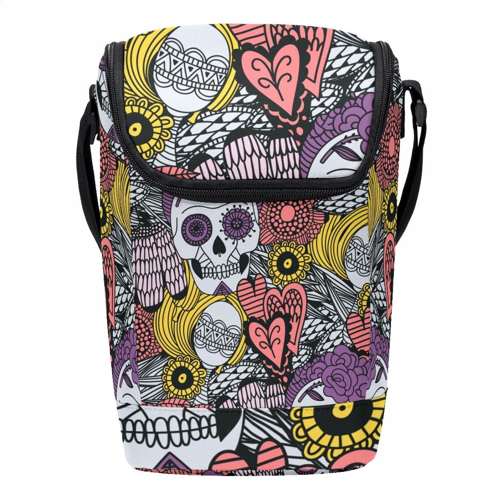 Bolsas de almacenamiento portátiles de calavera mexicana para oficina