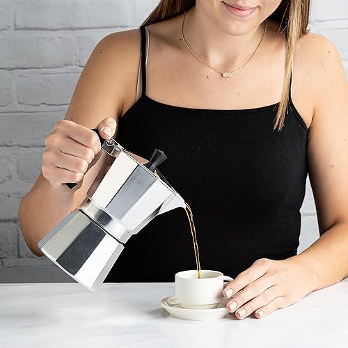 Miniatura 8 de Primula Cafetera para café expreso y cafetera olla Moka para cafetería clásica italiana y cubana cafetera seis tazas