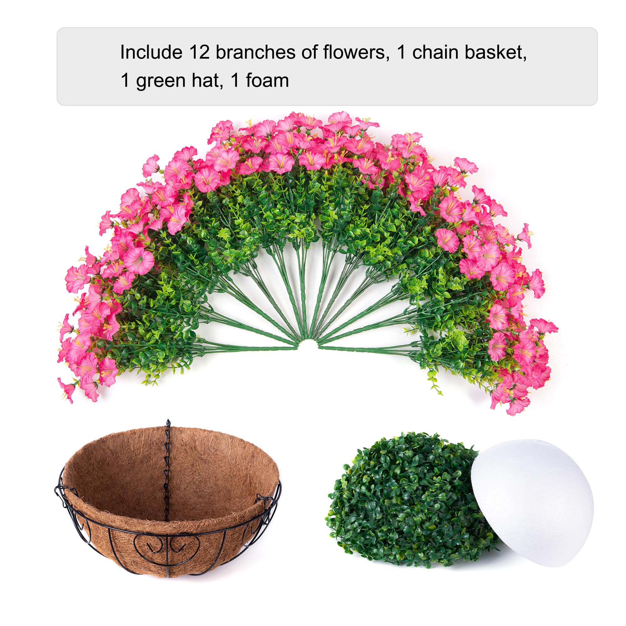 Künstliche Hängeblumen Für Draußen – 2 Stück, UV-beständig, Herbstdeko Für Terrasse & Haustür