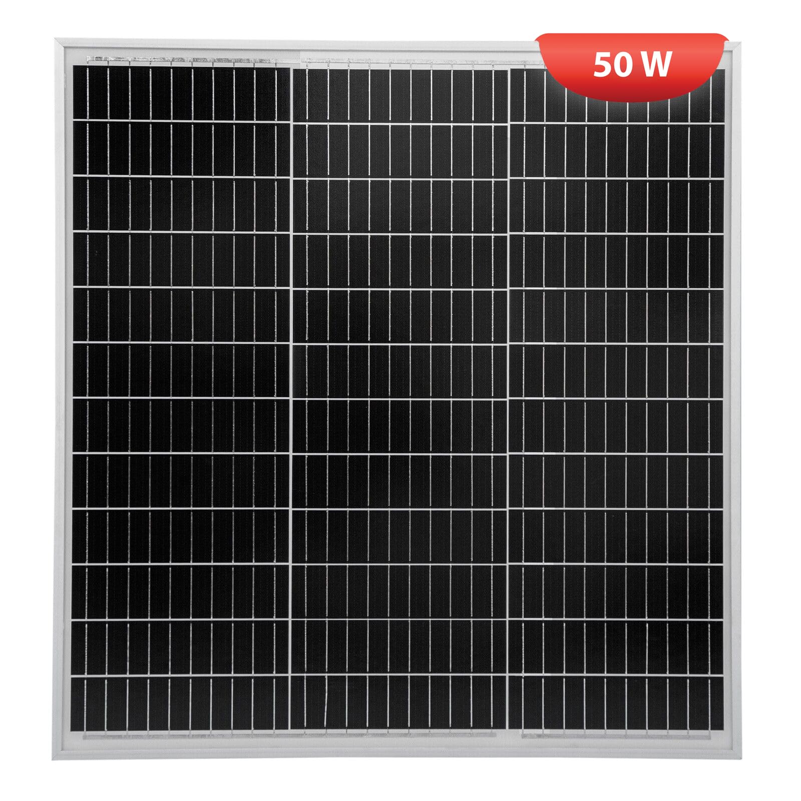 Pannello Solare Fotovoltaico 50W 12V Monocristallino Super Efficiente Off Grid