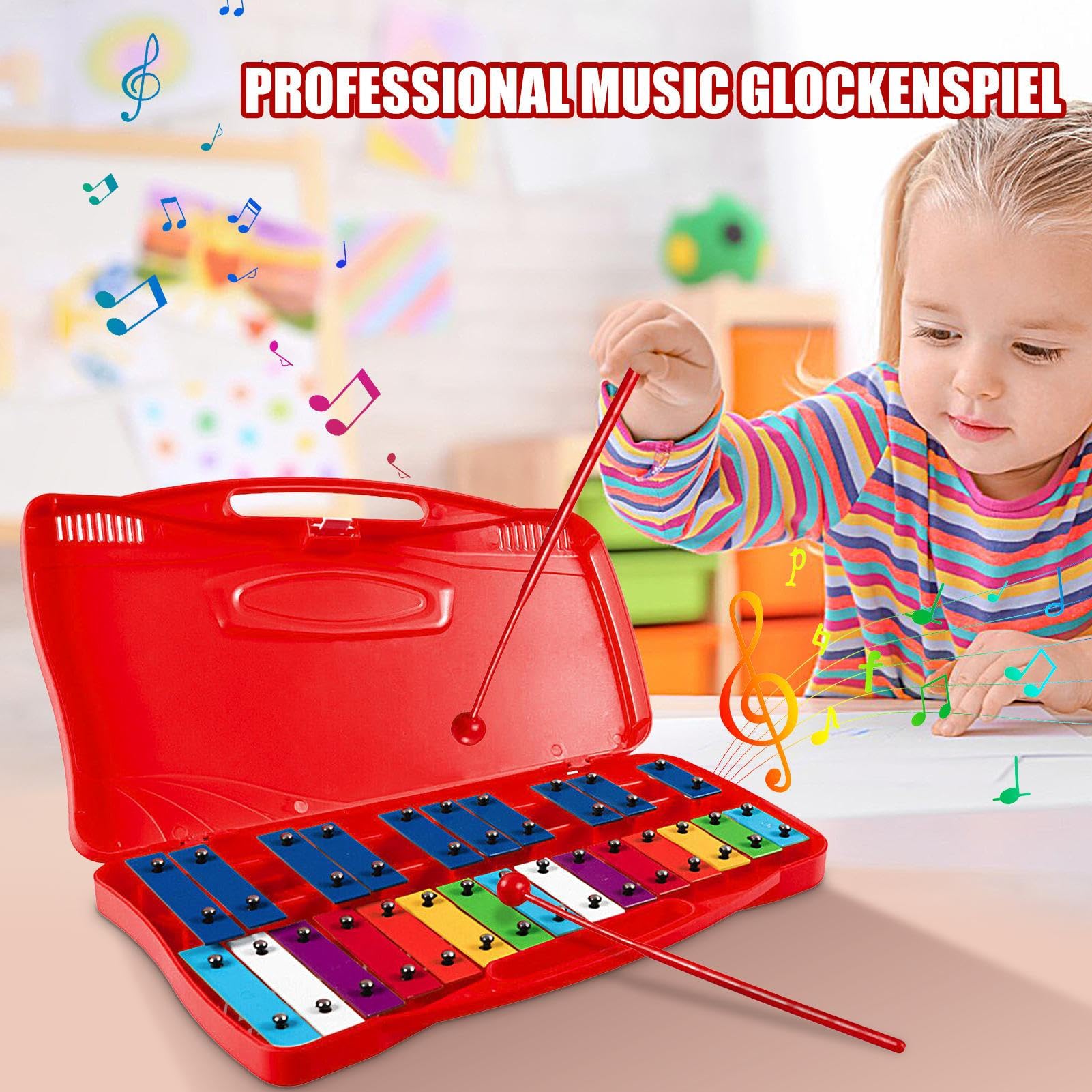 professionale, Glockenspiel cromatico | Strumento professionale per | bambini - Strumento a percussione accuratamente sintonizzato per vacanze, Capodanno, compleanno, Pasqua e Ringraziamento