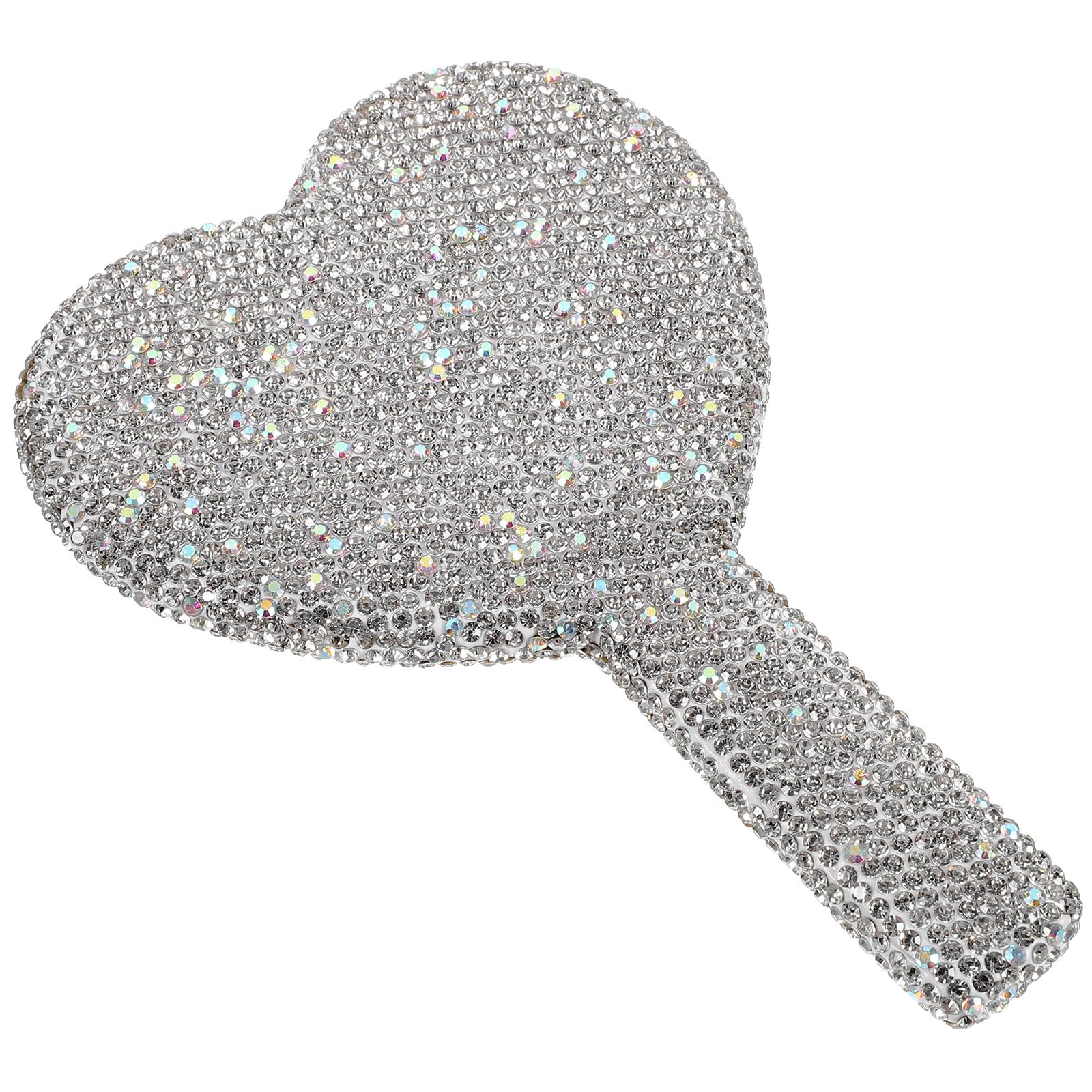 Miroir de poche compact strass avec surface réfléchissante précise pour maquillage