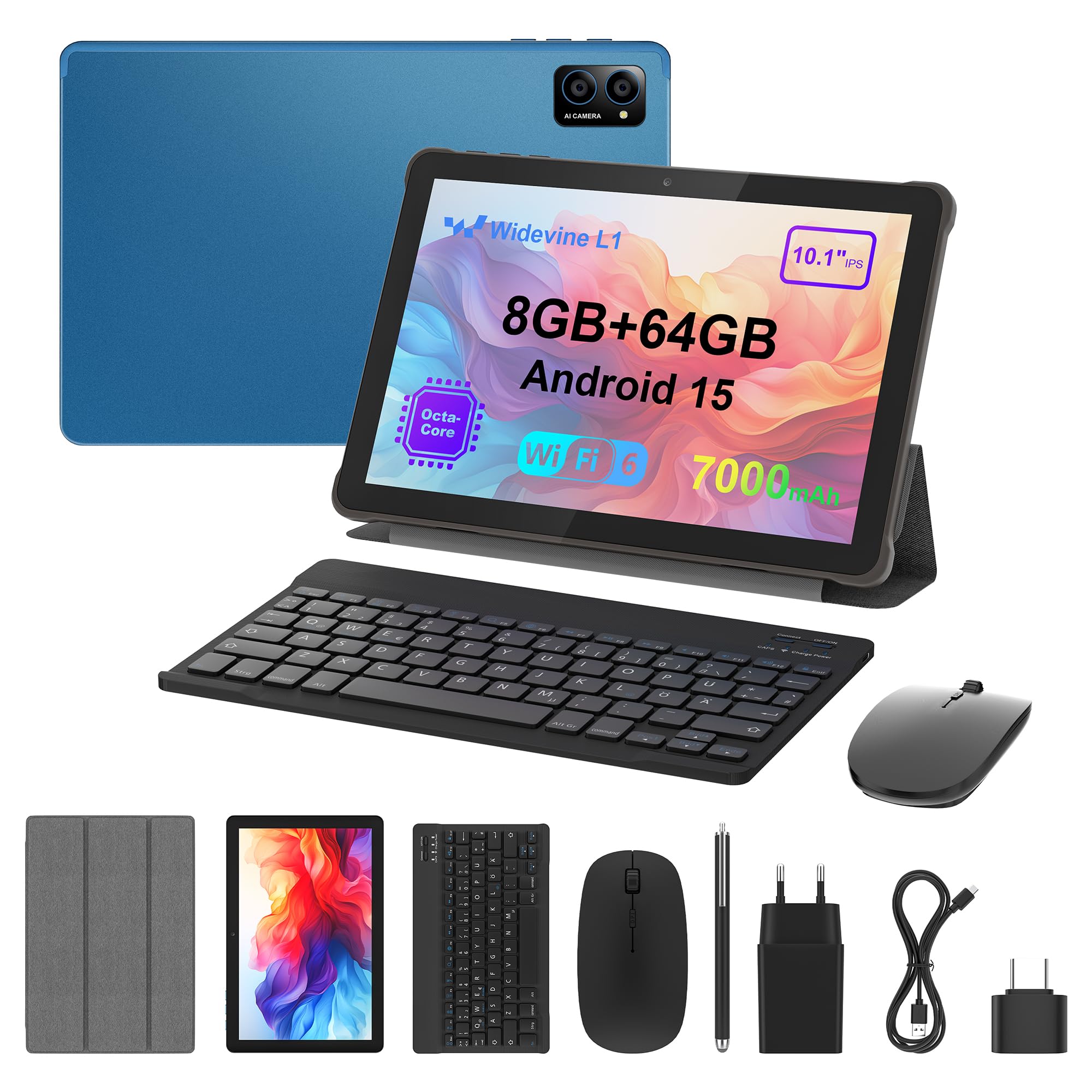 Amazon.com : 10 inch Android 14 Tablet: Octa-Core, 8GB RAM 64GB