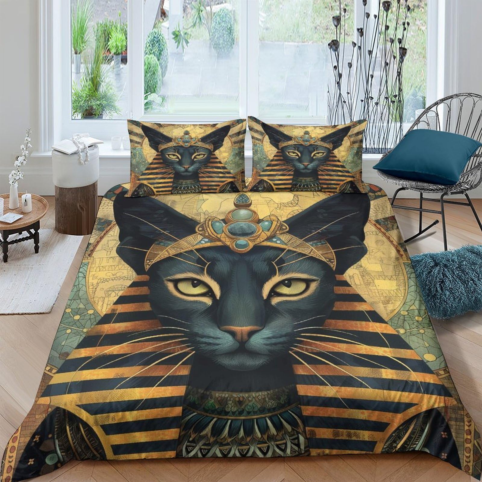 Housse de couette fermeture éclair hypoallergénique lit king size