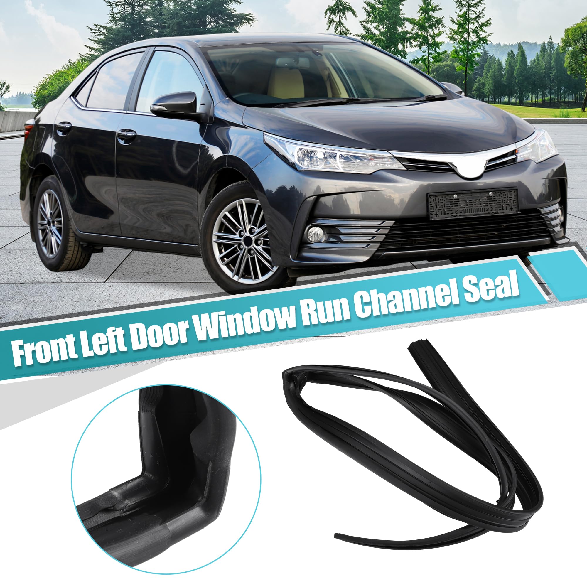 Amazon.com: X AUTOHAUX 1 Pcs Front Left Door Glass Run Channel 