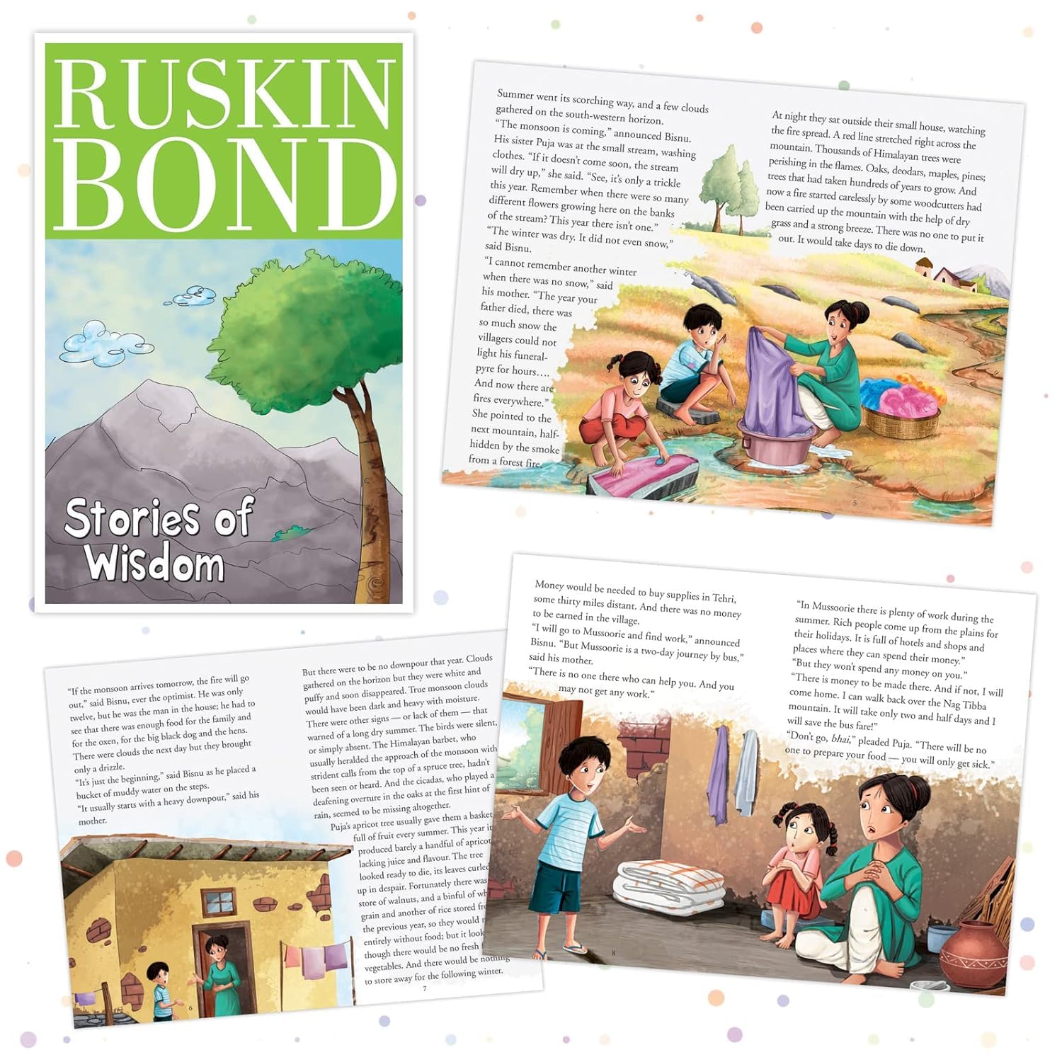 Ruskin Bond Short Stories - Juego de 8 libros de cuentos infantiles más vendidos