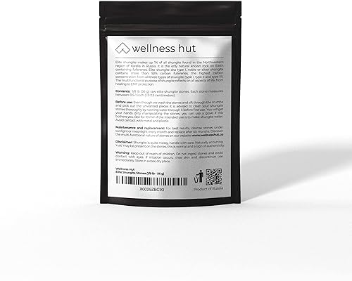 Miniatura 6 de wellness hut Piedras de shungita Elite - para agua de shungita - 18 libra (1.98 oz) piedras de 0.5-1.2 pulgadas