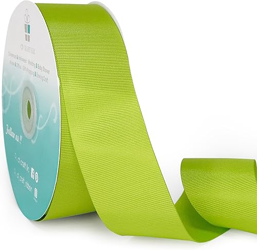 CT CRAFT LLC Cinta de grogrén para decoración navideña del hogar, envoltura de regalos, manualidades de bricolaje, 38" (10 mm) x 10 yardas x 6