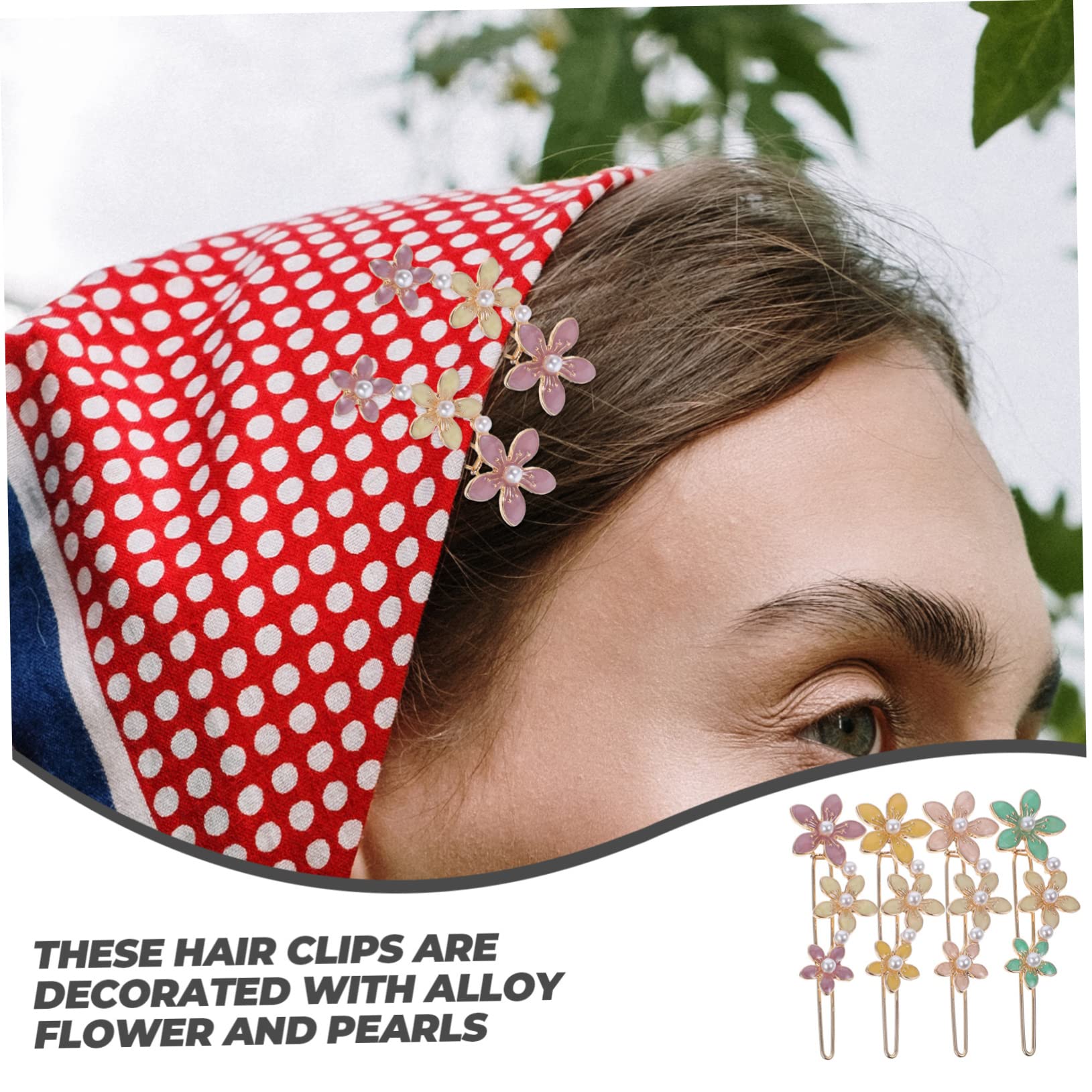 Baluue 12stücke Haarklammern Mit Perlen Und Metallblüten Hochwertige Haarspangen Für Damen Dekorative Haarschmuck-accessoires Für