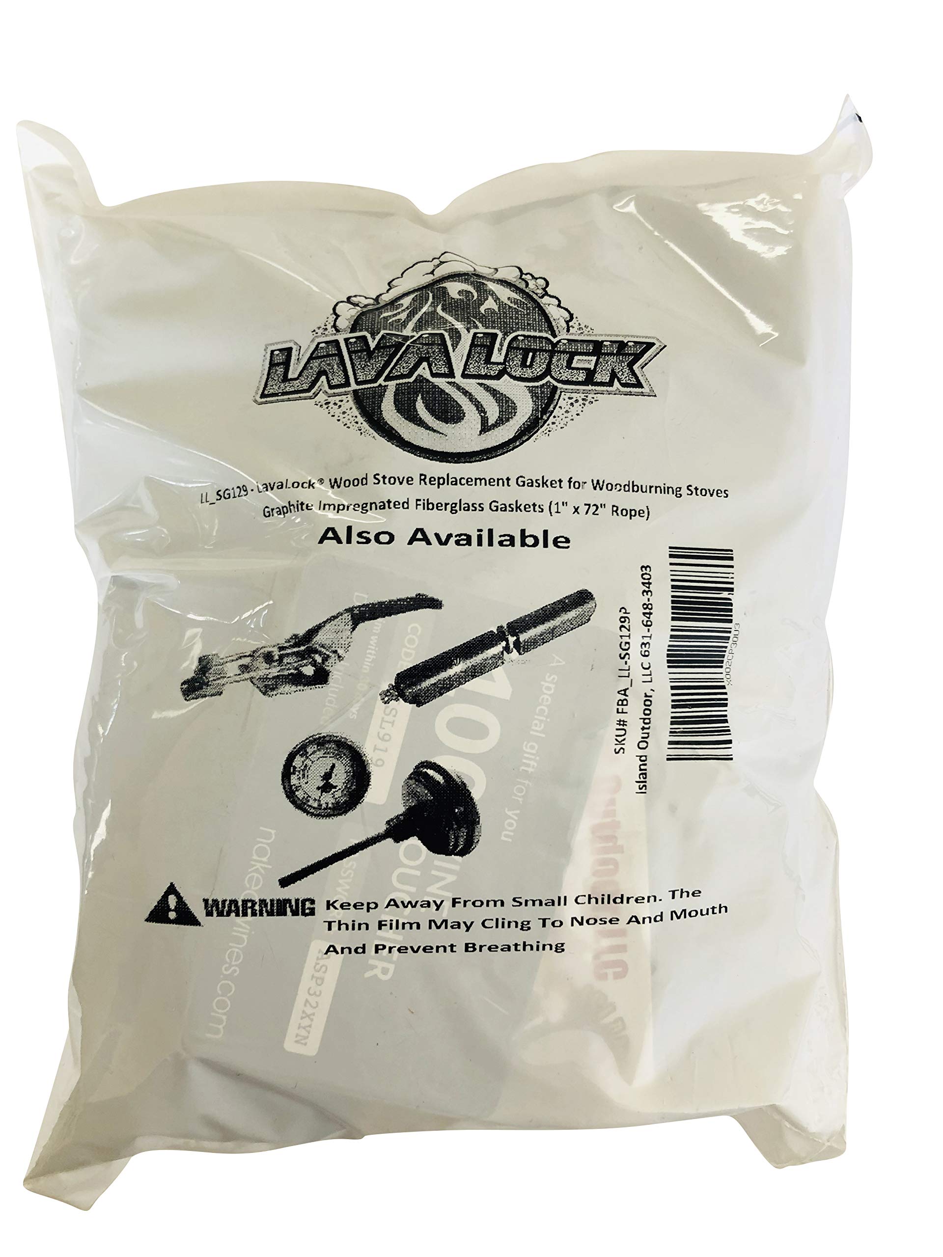 LavaLock Wood Stove Replacement Gasket for Woodburning Stoves - Graphite  Impregnated Fiberglass Gaskets (1 x 72 Rope) : Amazon.sg: Home