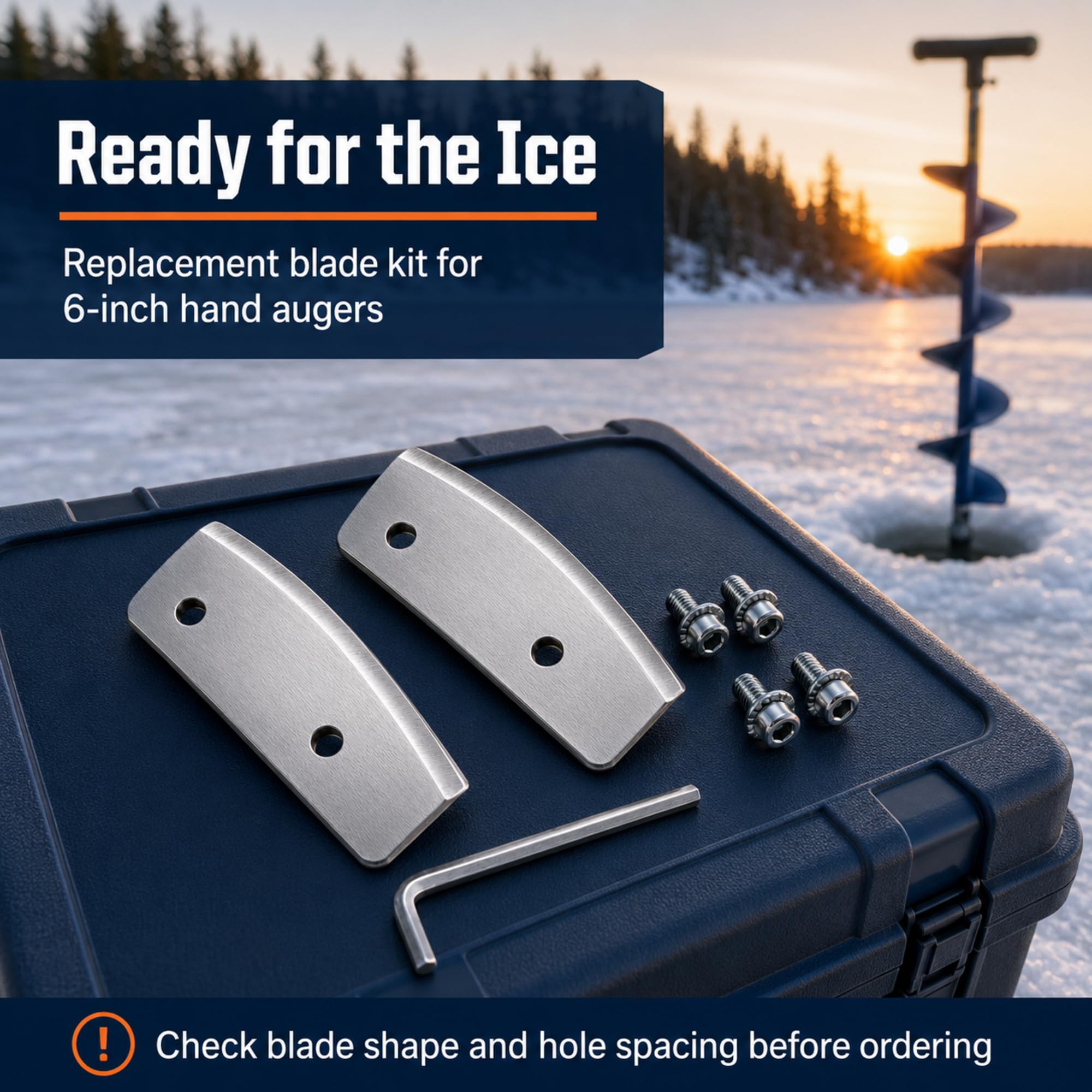 Lot de 2 lames de tarière à glace de 15,2 cm pour tarières StrikeMaster Mora