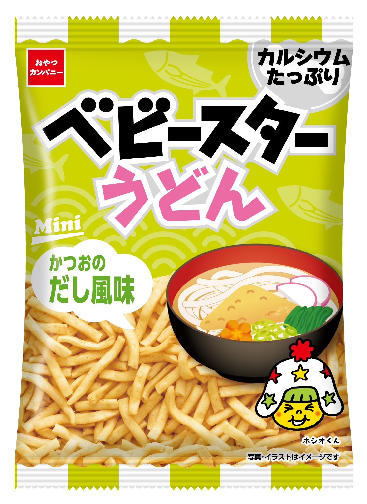 Official Snack Company Baby Star Ramen, Set of 30x 0.7 oz (20 g) Bags, Plenty of Calcium, Corner Store Snack, Sack Bags, Bonito Broth Udon Flavor