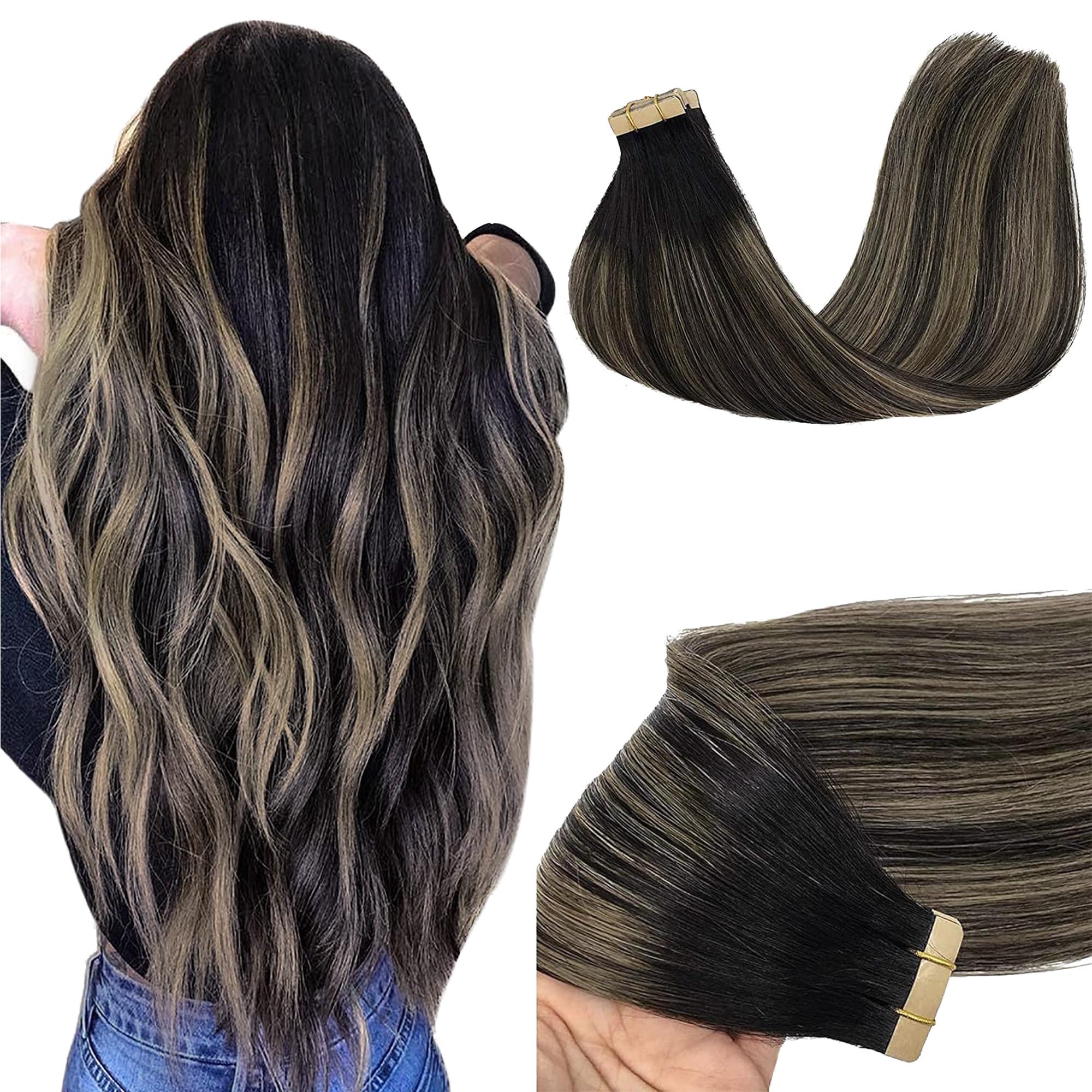 GOO GOO Tape in Extensions Echthaar, Tape Extensions Echthaar