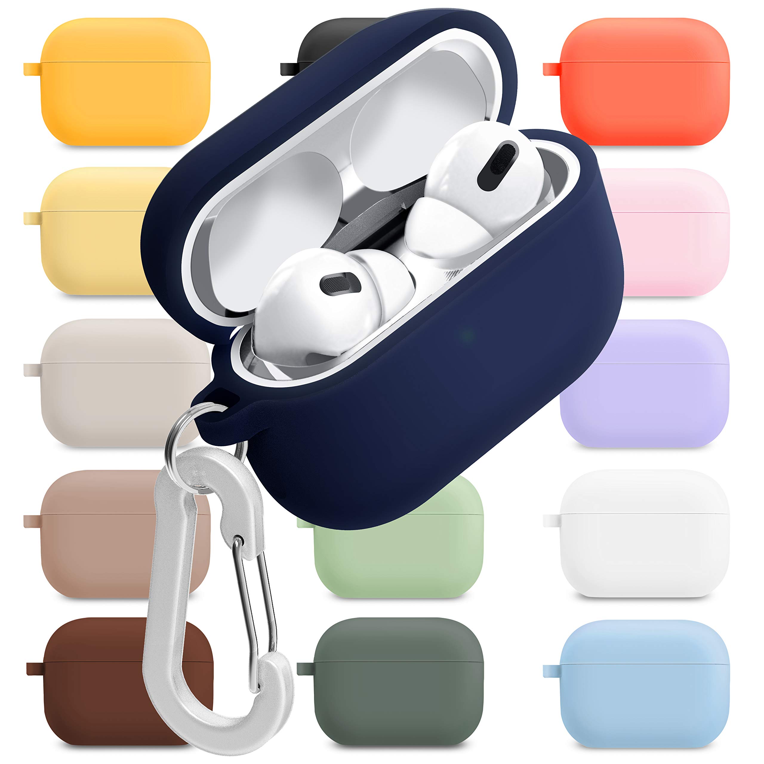 [3 in 1] AirPods Pro 3 Silicone Case + Anti-Lost Carabiner + Dust Guard Metal Film, Protective Cover with Keychain for Apple AirPods Pro3 (2025) — view 23