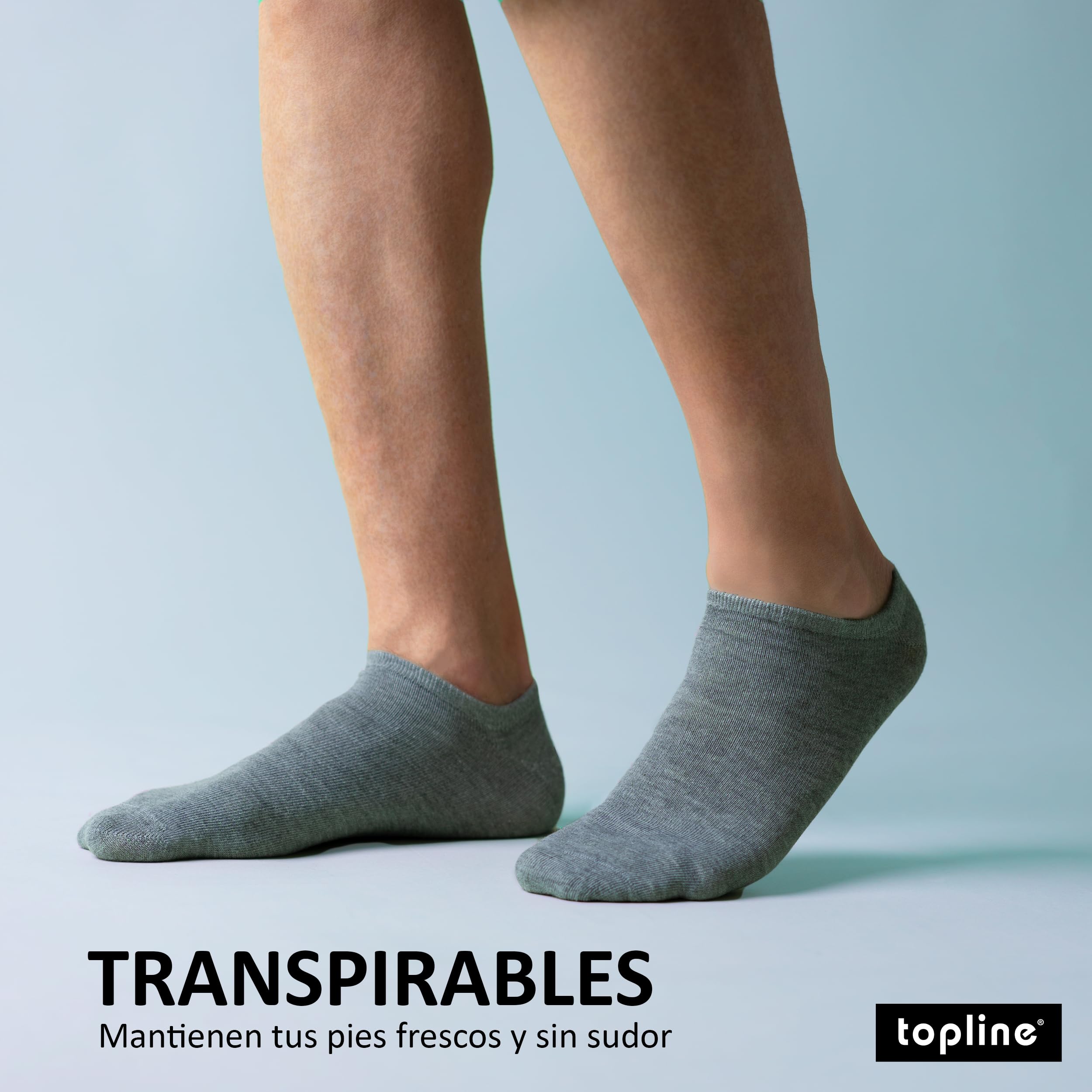 topline 12 Pares Calcetines tobilleros hombre & Calcetines tobilleros mujer - Calcetines hombre cortos
