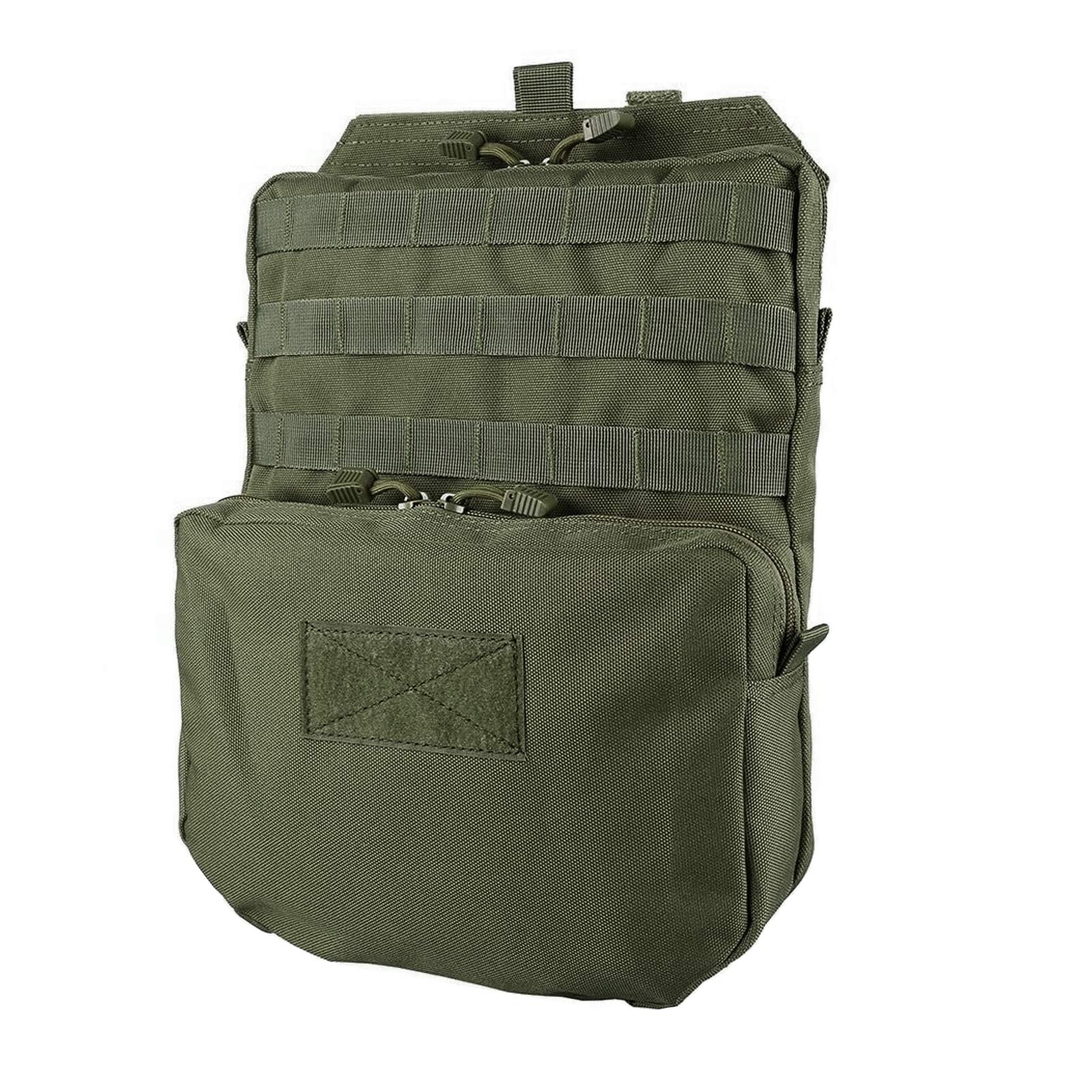 LIVANS Tactical Hydration Pack Molle Pouch for Plate Carrier, Military Water Bladder Holder for Hiking Biking (No Bladder)