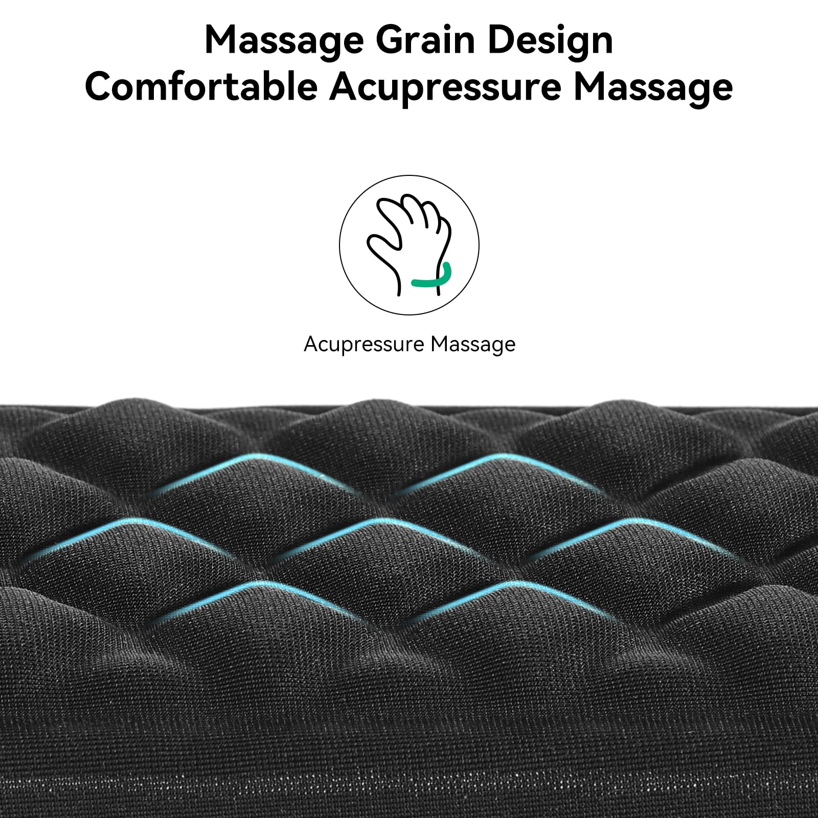 EooCoo EooCoo Mouse Mat Wrist Support with Massage Design, Gaming Mouse Pad, Ergonomic Wrist Rest Pain Relief Mousepad with Smooth Lycra Surface & Non-Slip PU Base, Home Office PC Desk Accessories, Black in use