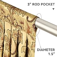 Vista 18 de Loom and Mill Luxury Waterfall Valances for Windows, Elegant Jacquard Thick Swag Curtains Valance with Tassels for Living Room, Bedroom Party Light