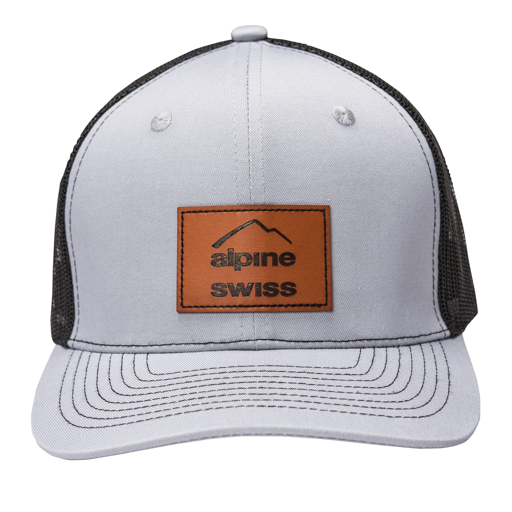 Alpine Swiss Trucker Hat Snapback Mesh Back Cap Verstellbar Atmungsaktiv Casual Baseball Cap