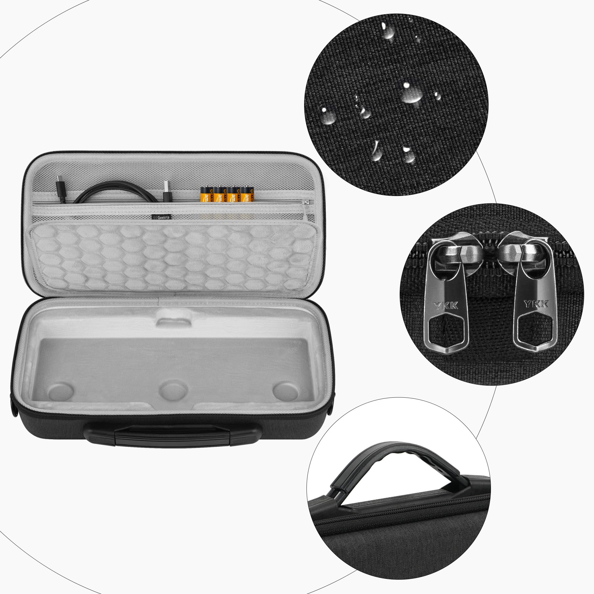 GEEKRIA Custodia rigida da viaggio compatibile con Zoom LiveTrak L6max / L6max mixer digitale, borsa per il trasporto (grigio scuro)